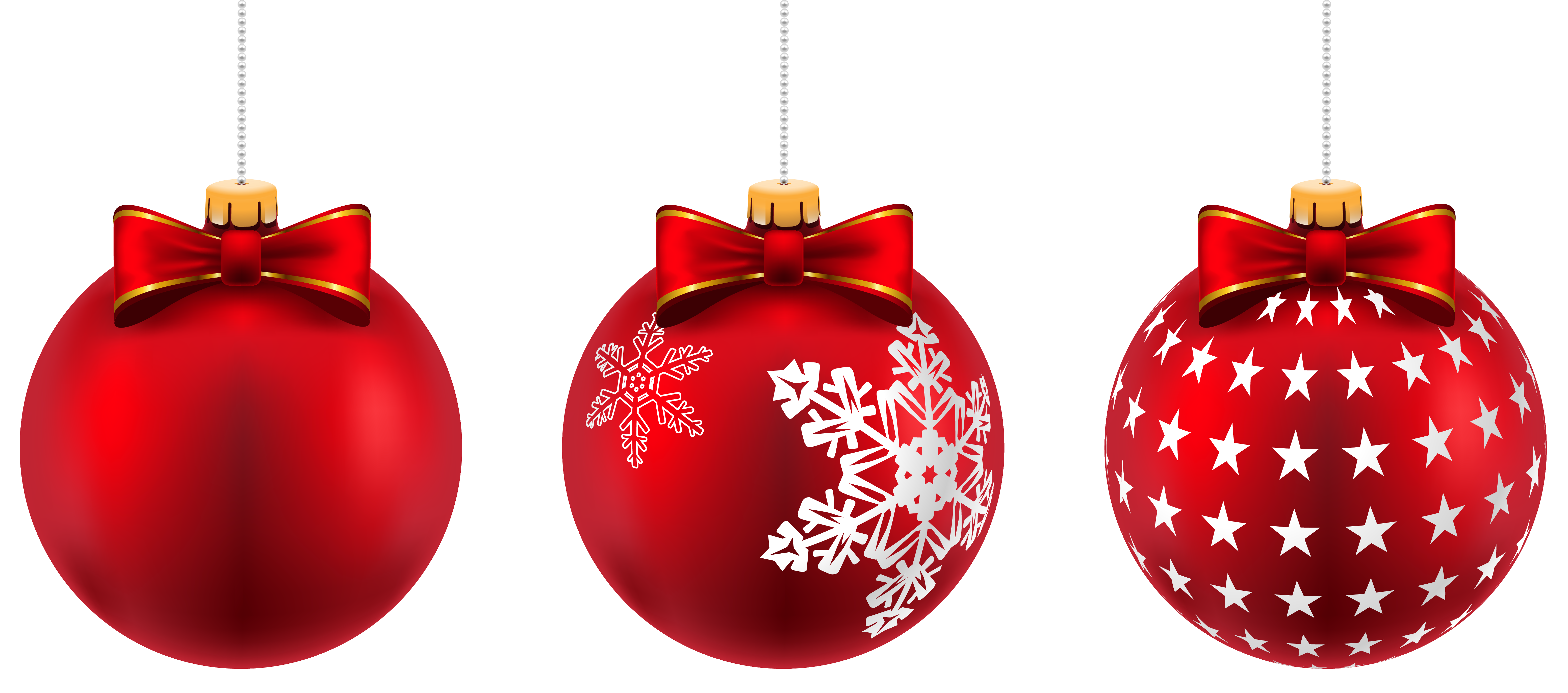 Beautiful Red Christmas Balls PNG Clip-Art Image  Gallery 