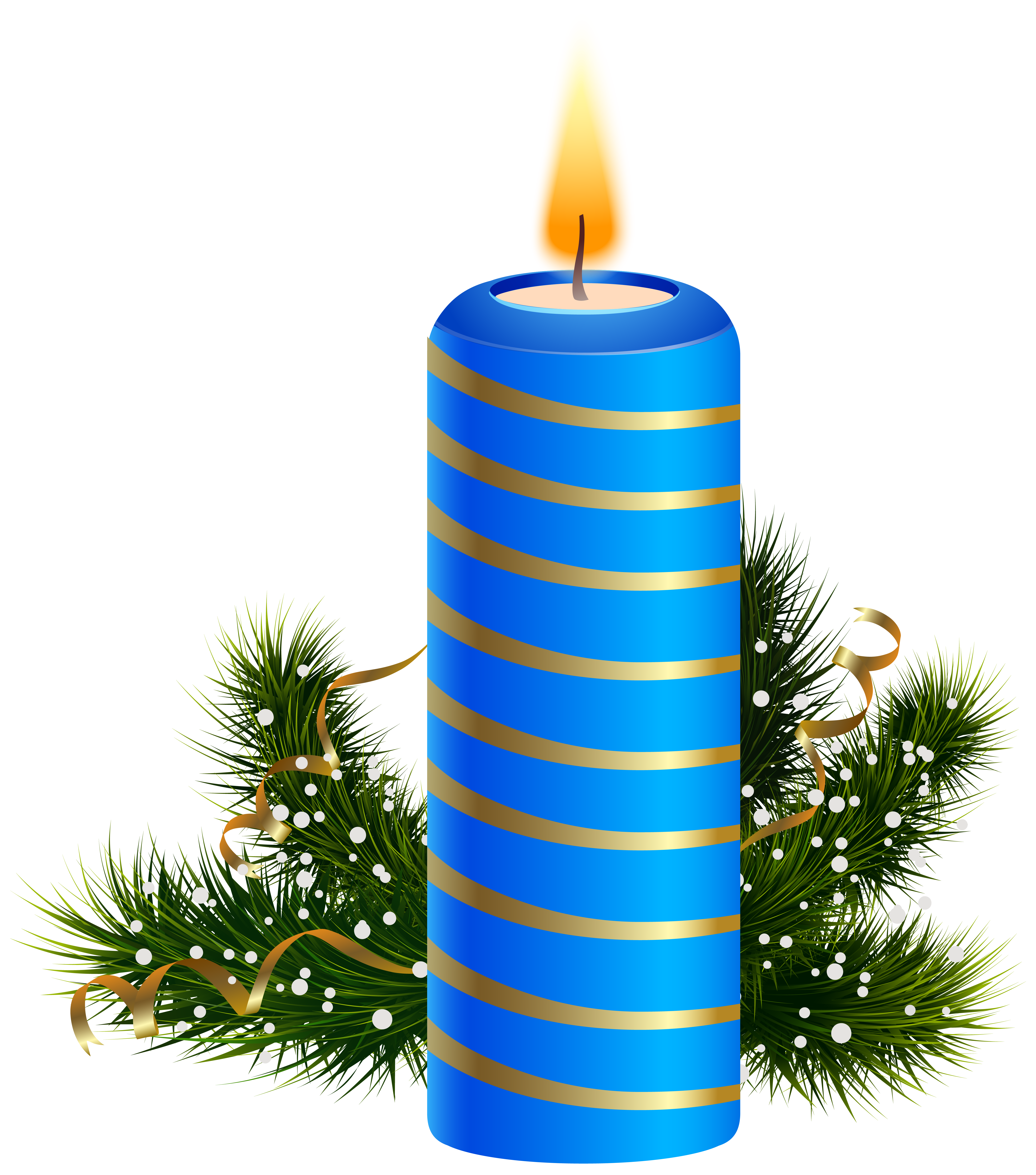 Blue Christmas Candle PNG Clipart Image | Gallery ...