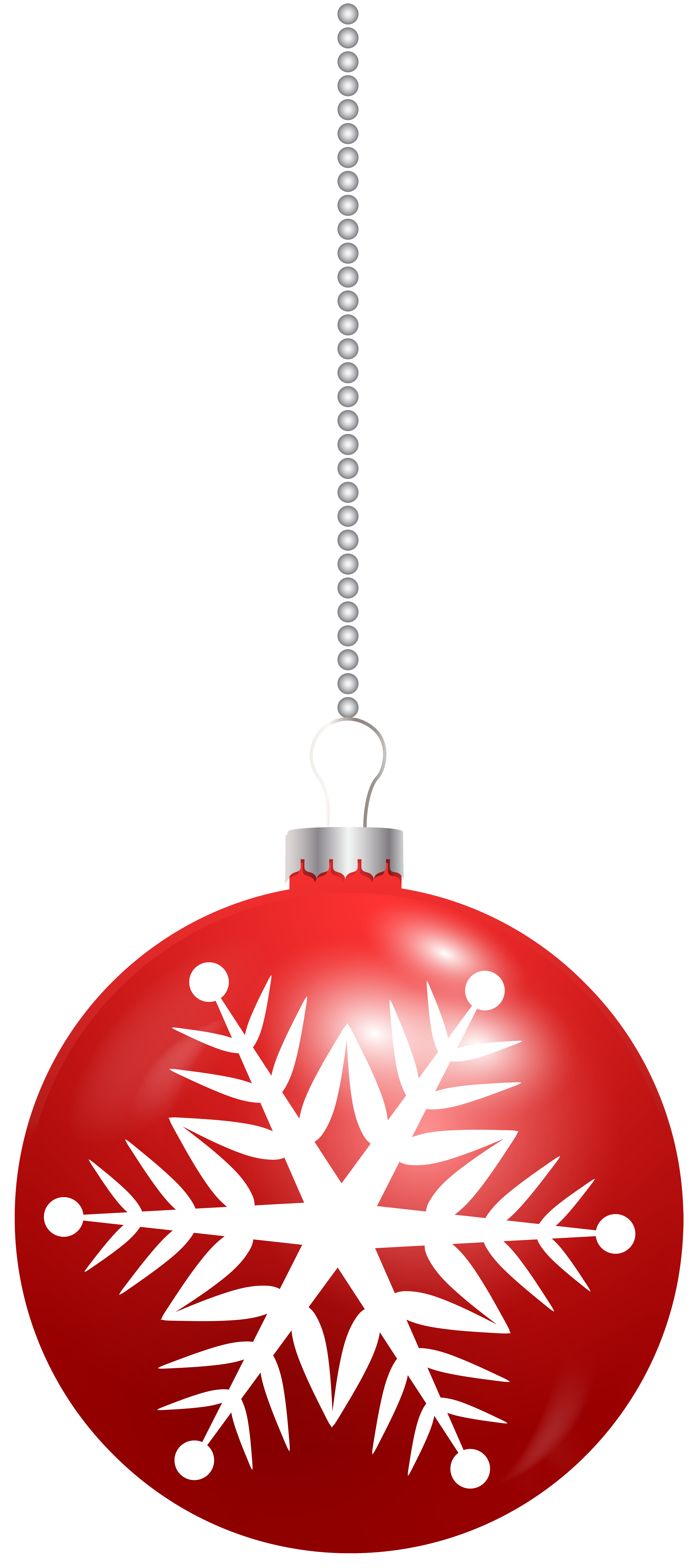 Christmas Ball With Snowflake Png Clip Art Image 