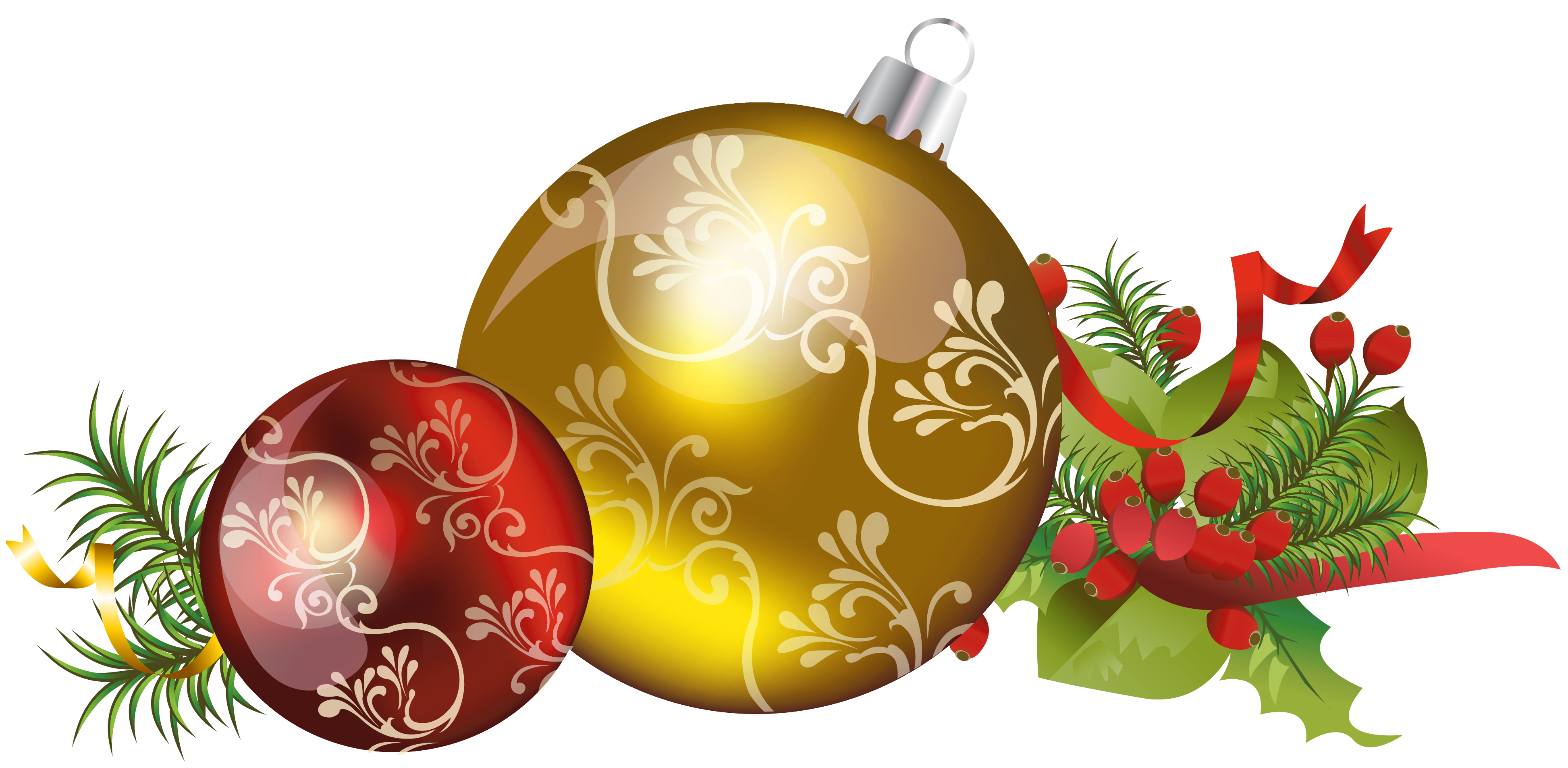 Christmas Balls with Ornaments PNG Picture  Gallery 