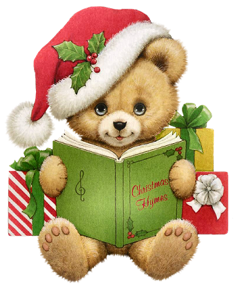 christmas teddy bear clip art