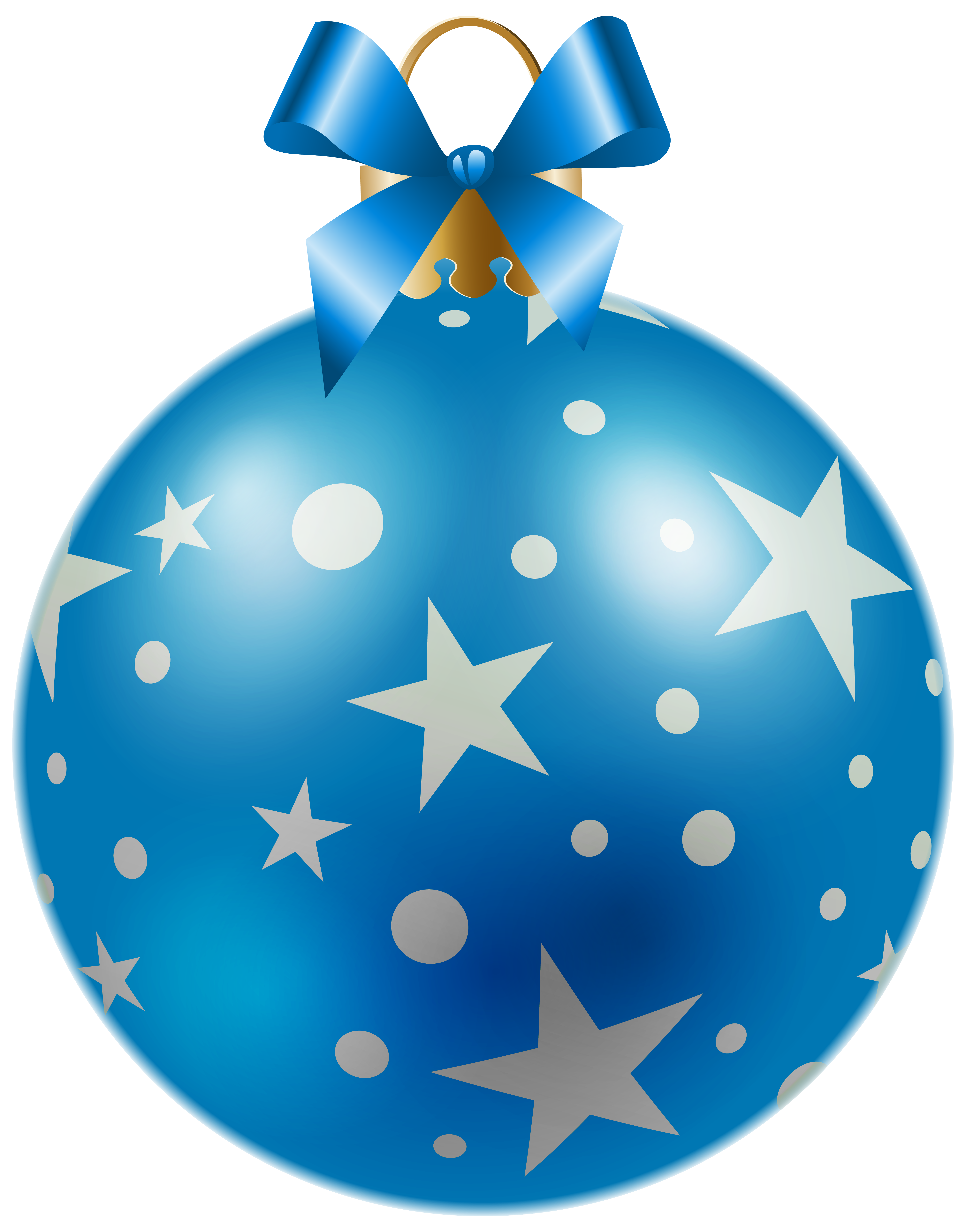 Christmas Blue Ball with Stars PNG Clipart Image | Gallery Yopriceville ...