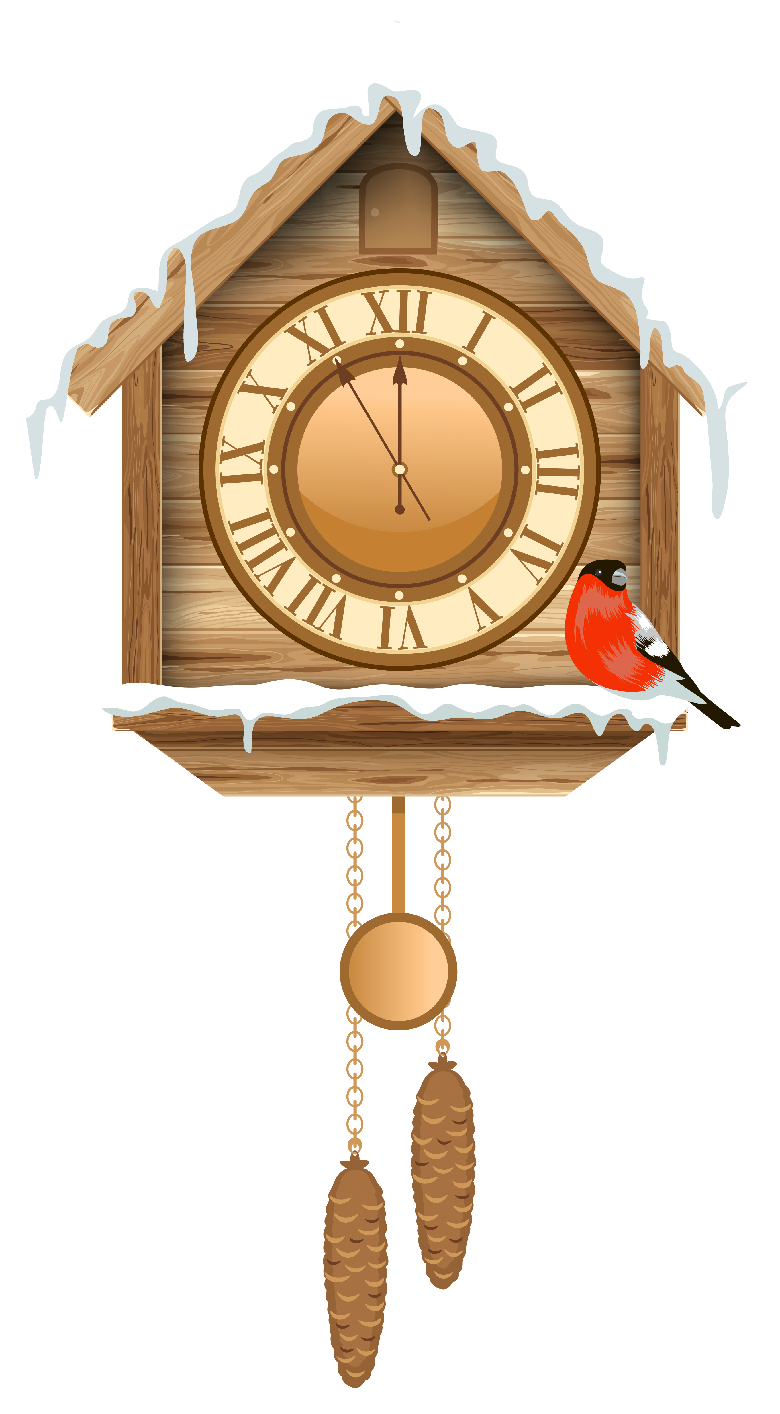 Christmas Cuckoo Clock with Snow PNG Clipart | Gallery ...
