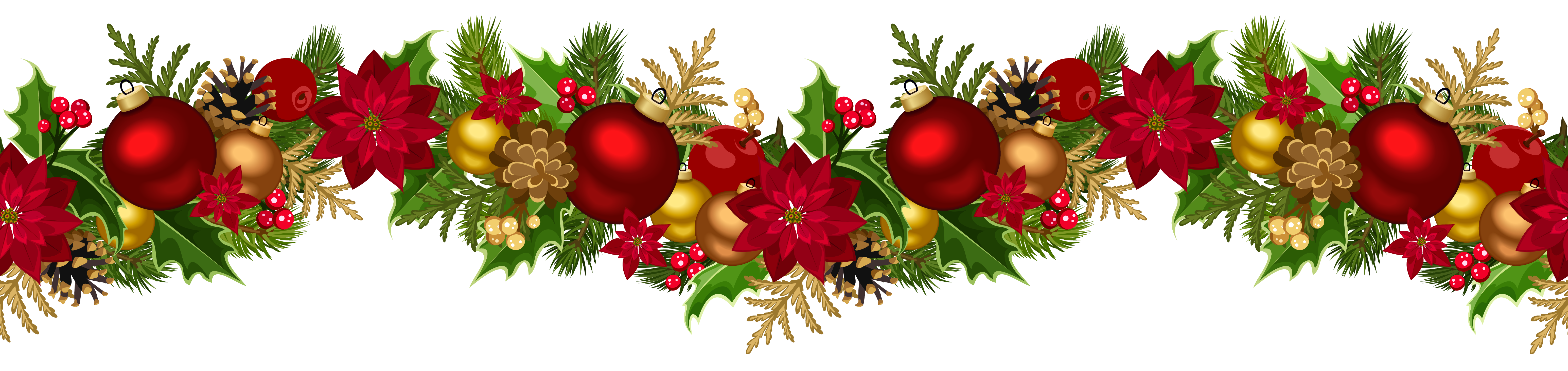 Christmas Decorative Garland PNG Clip Art Image | Gallery Yopriceville