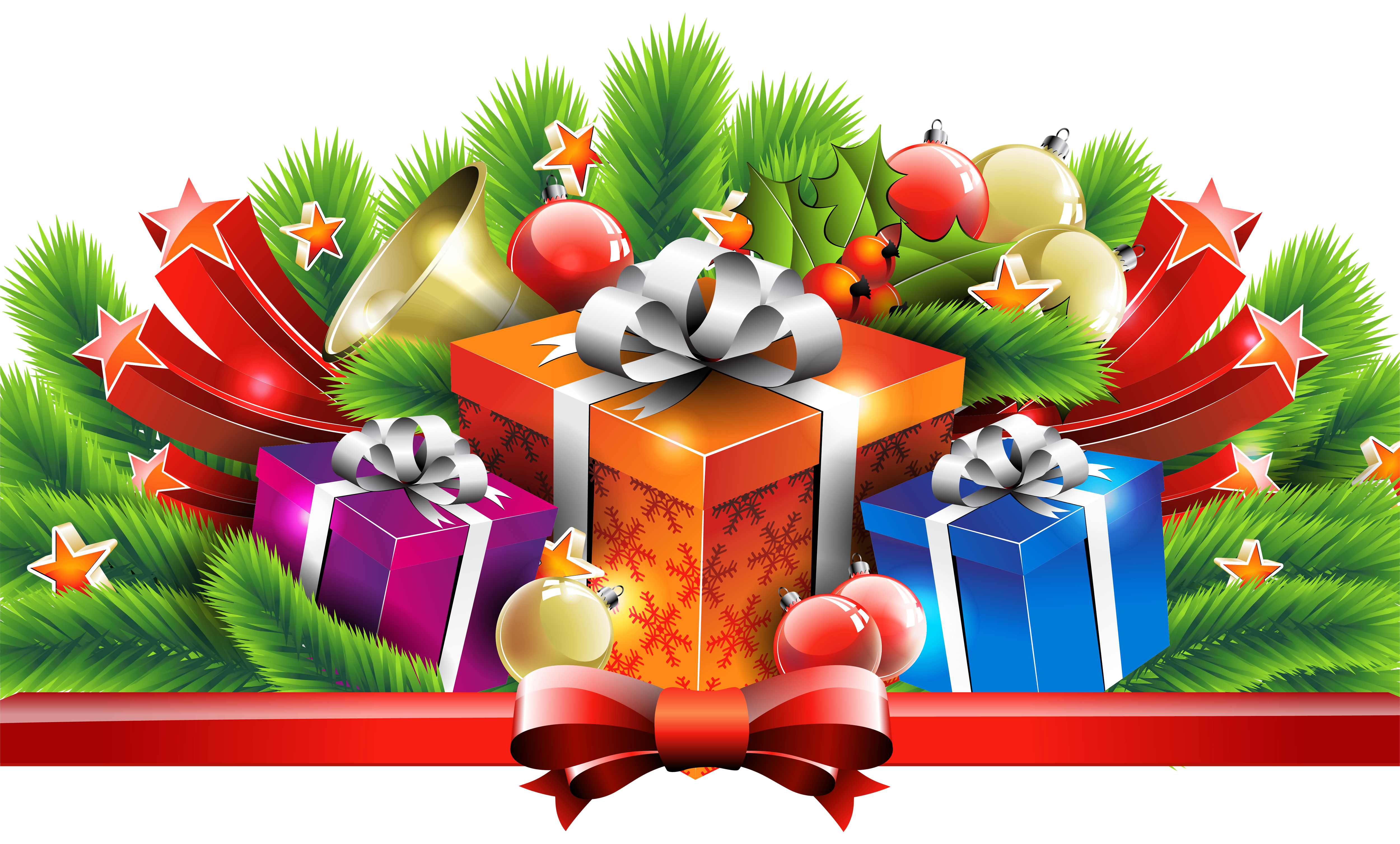 Christmas Gifts Decor PNG Clipart Image  Gallery 