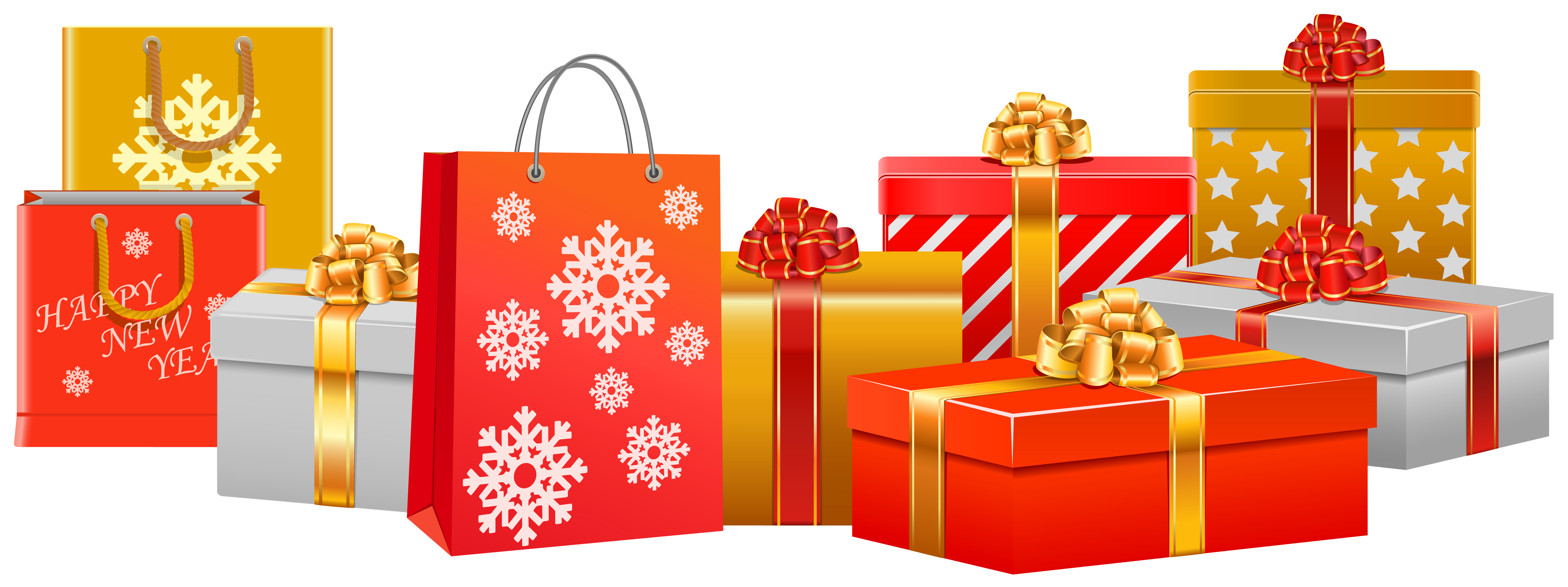 Christmas Gifts PNG Clipart Image | Gallery Yopriceville - High-Quality