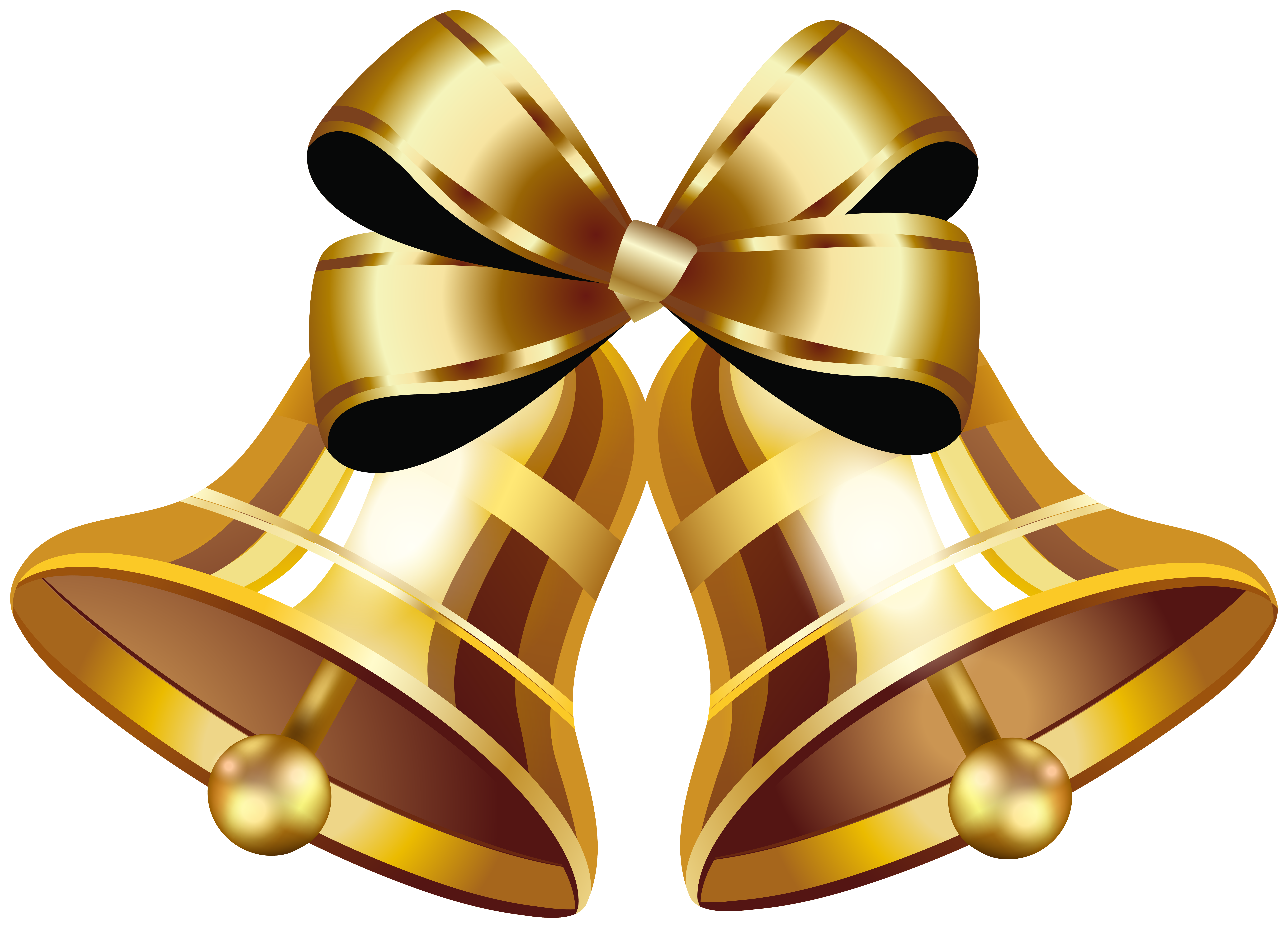 Christmas Gold Bells PNG Clip Art Image | Gallery Yopriceville - High