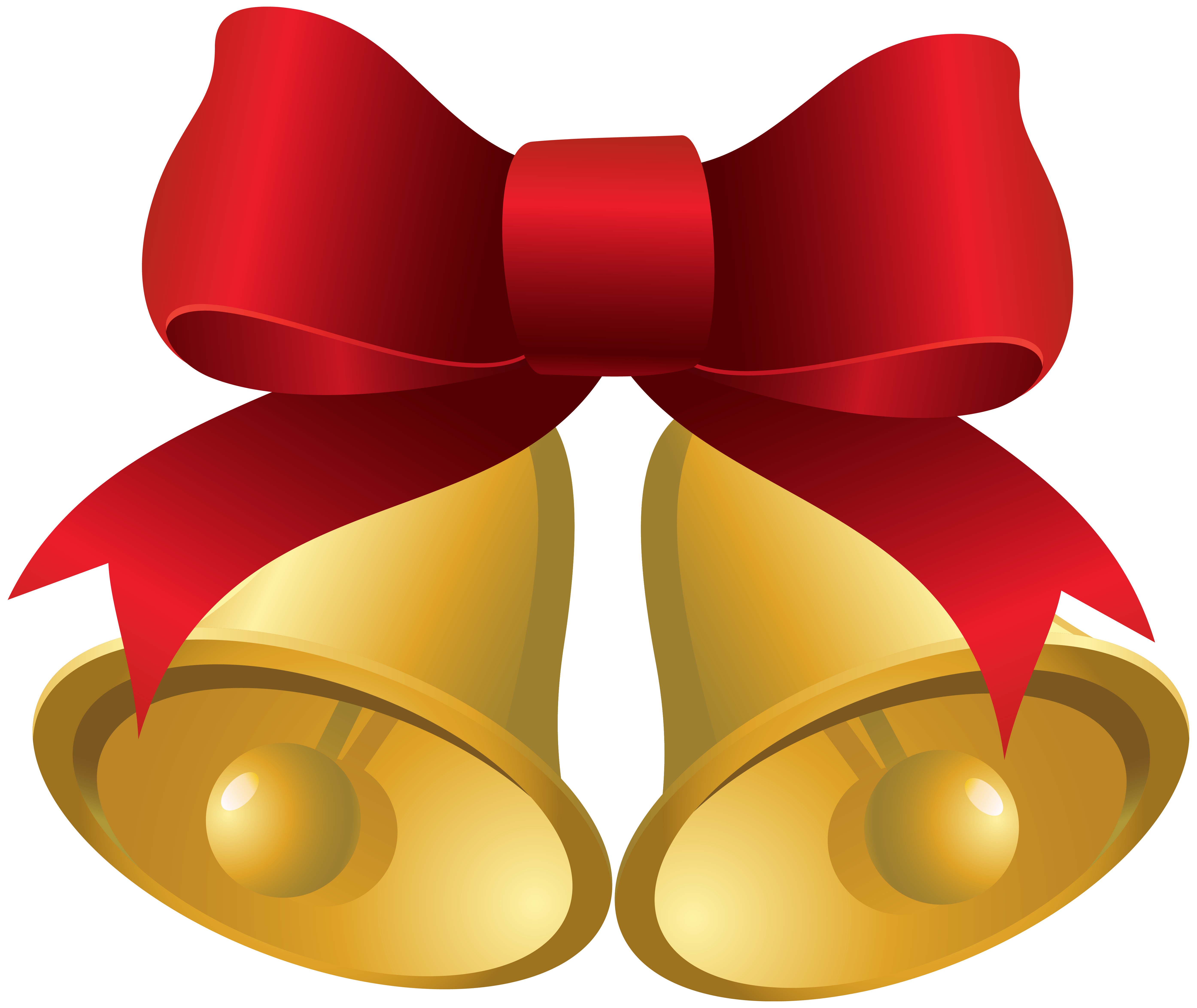 gold christmas bow clipart