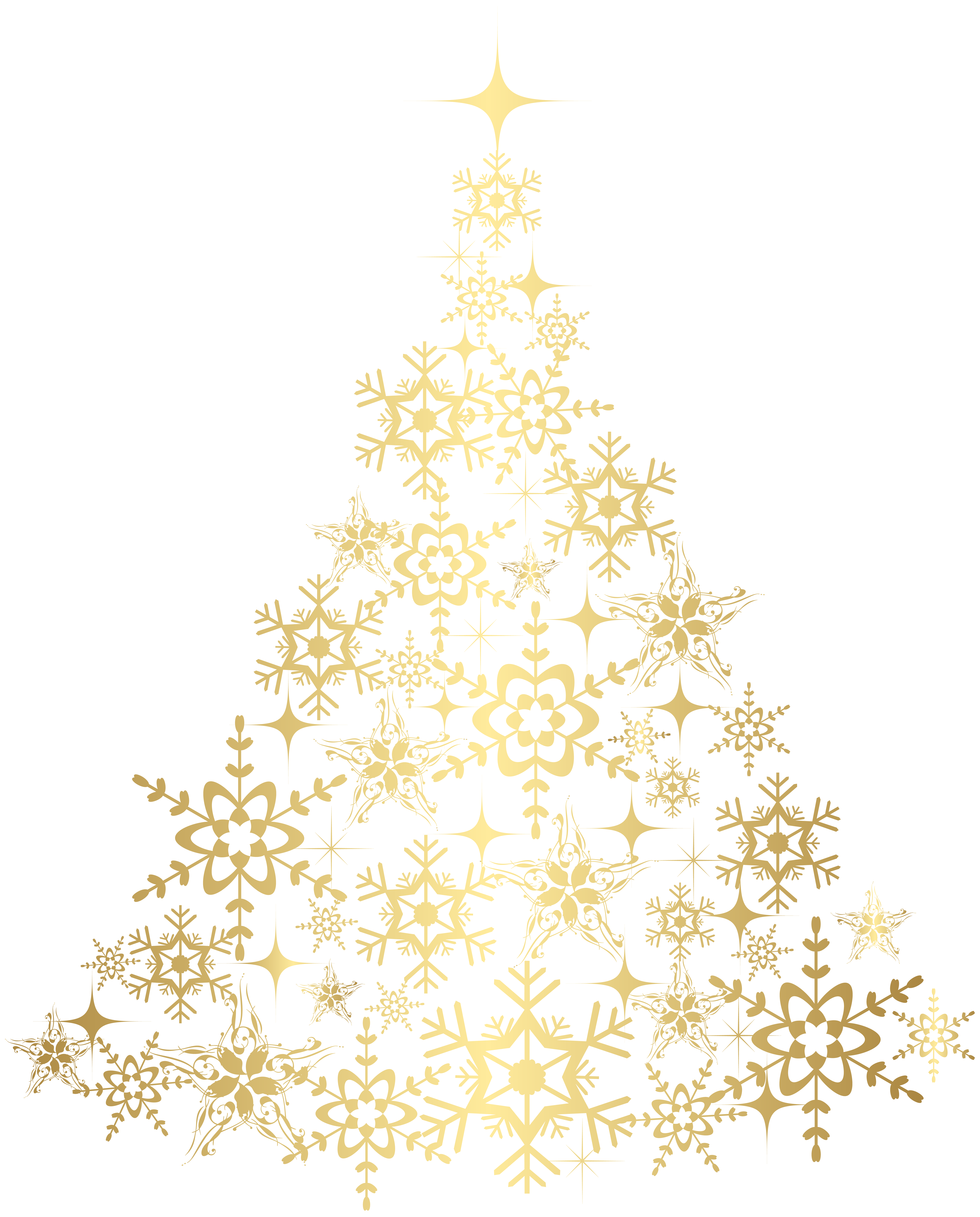Christmas Gold Tree Decor PNG Clip Art | Gallery ...