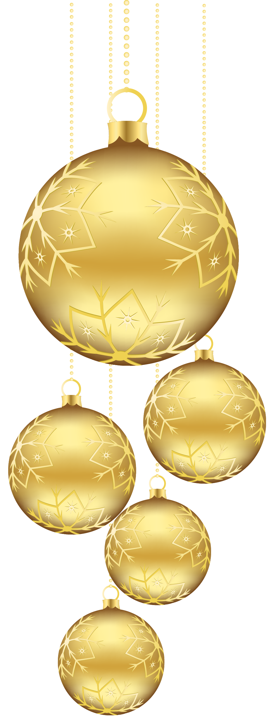Christmas Golden Balls Ornaments PNG Picture  Gallery 