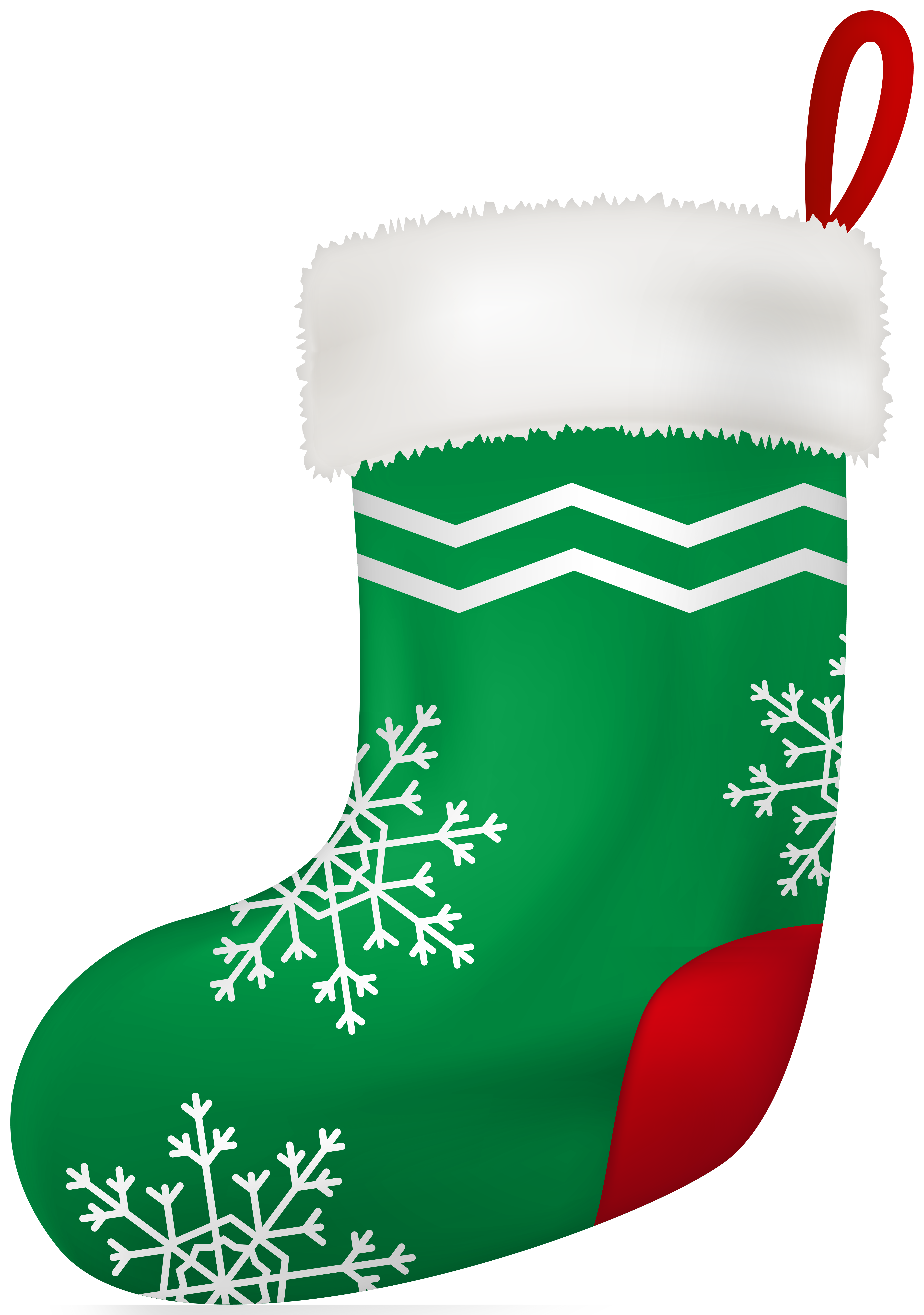 Christmas Green Stocking Clip Art Image | Gallery Yopriceville - High ...