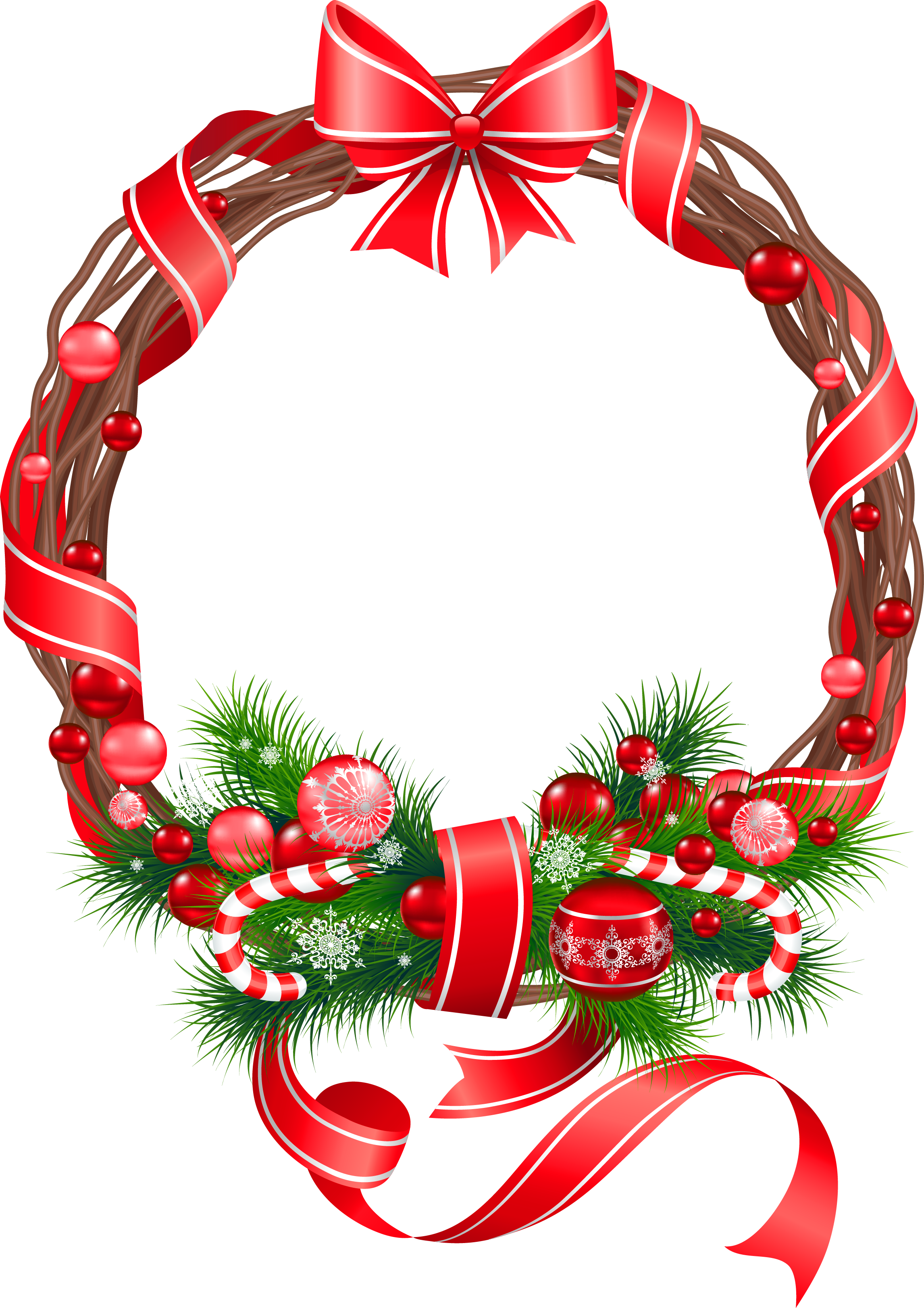 Christmas PNG Wreath Ornament Clipart | Gallery Yopriceville - High