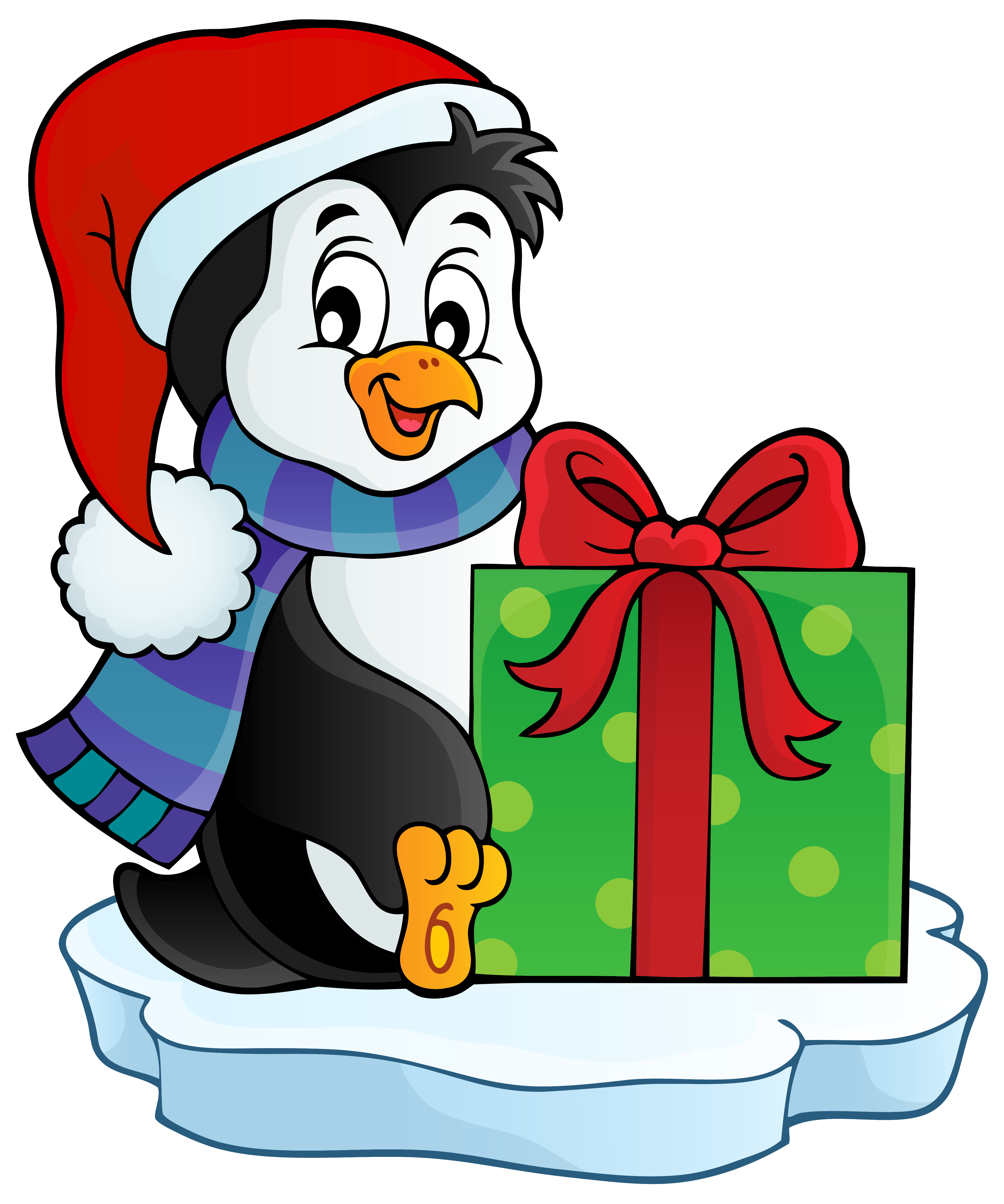 Penguin Christmas Clipart Free