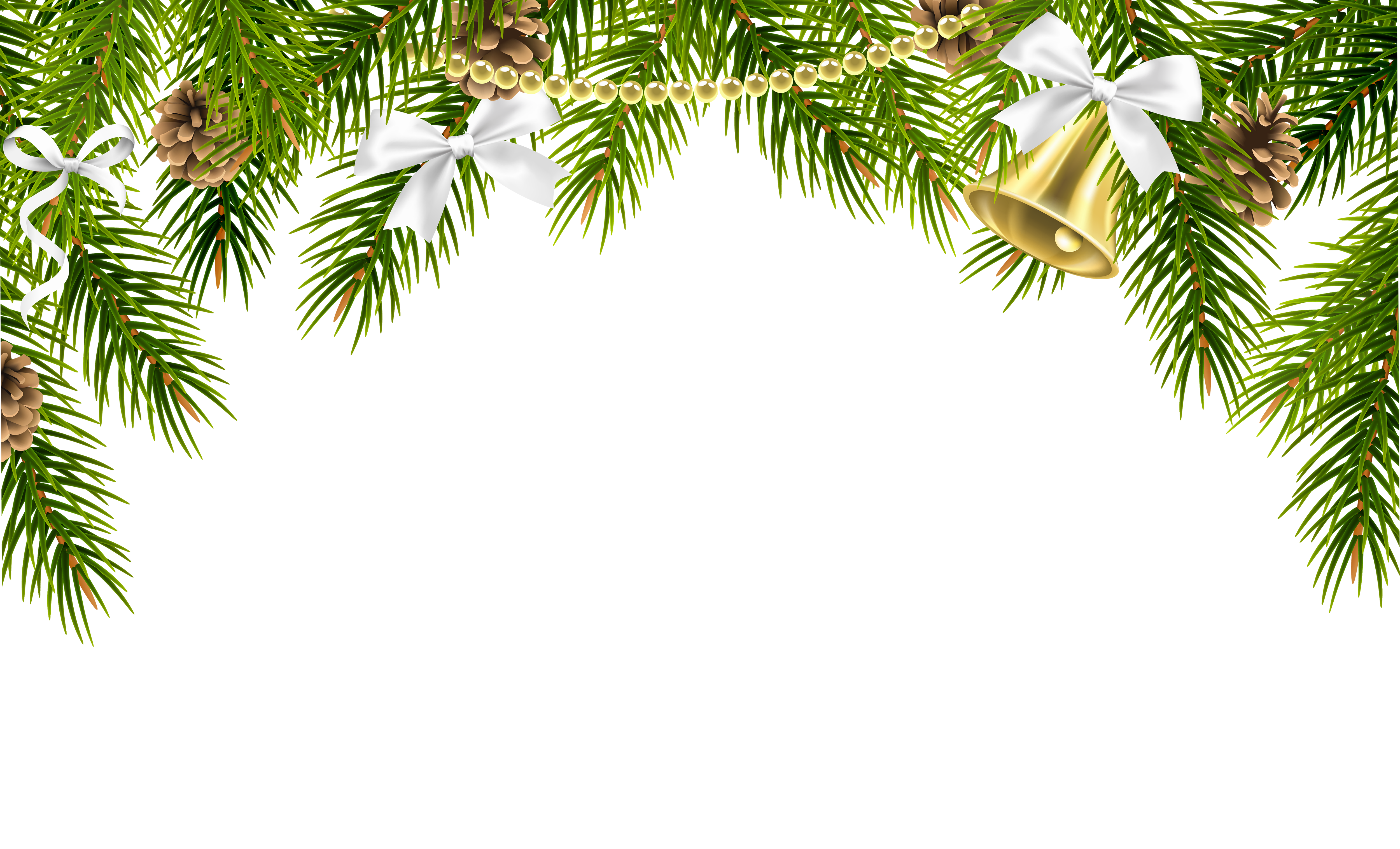 christmas pine decor with ornaments png clip art image christmas full moon 2019