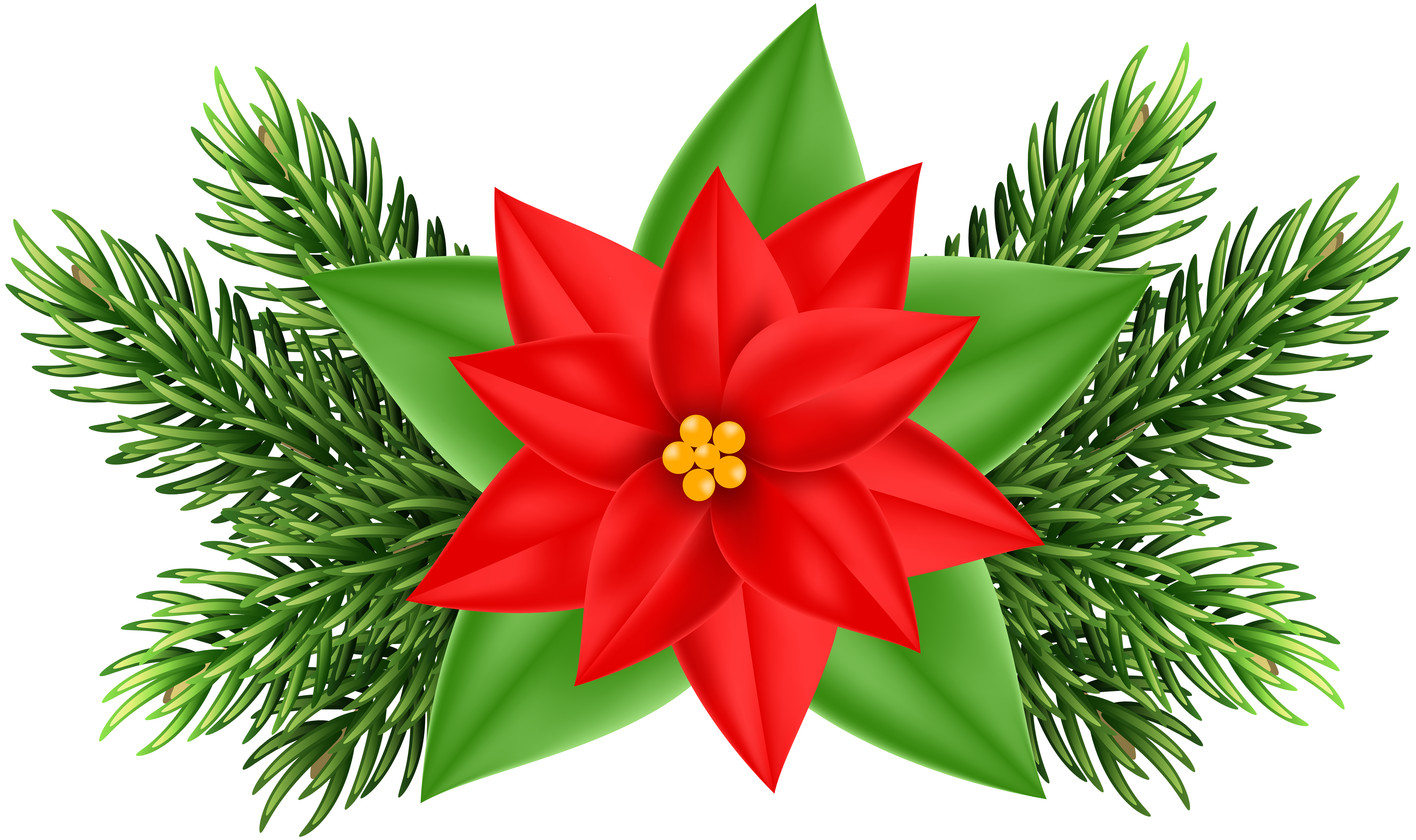 Christmas Poinsettia Deco PNG Clip Art Image Gallery