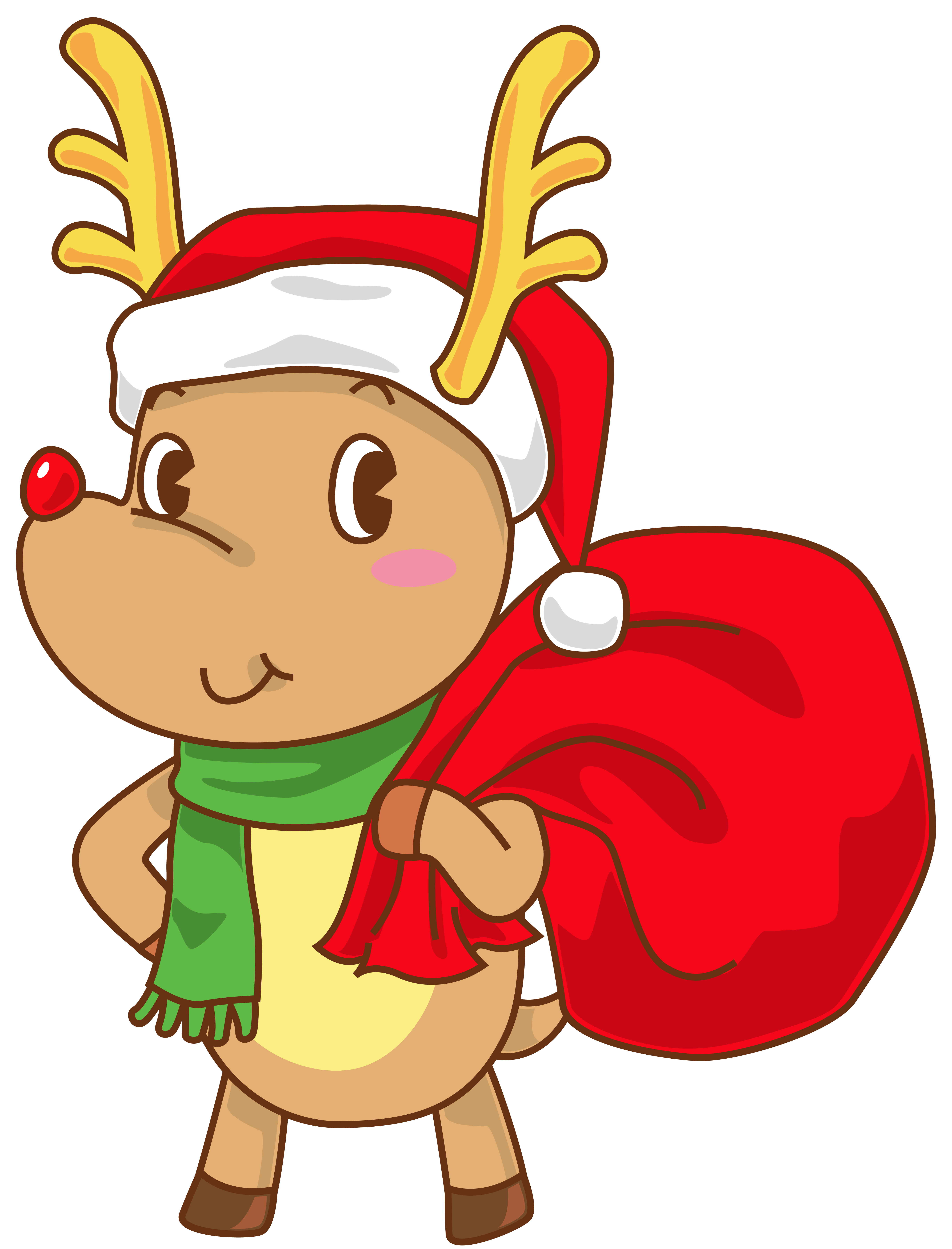 Christmas Rudolph With Santa Hat Transparent Png Clip Art Christmas Rudolph With Santa Hat Transparent Png Clip Art