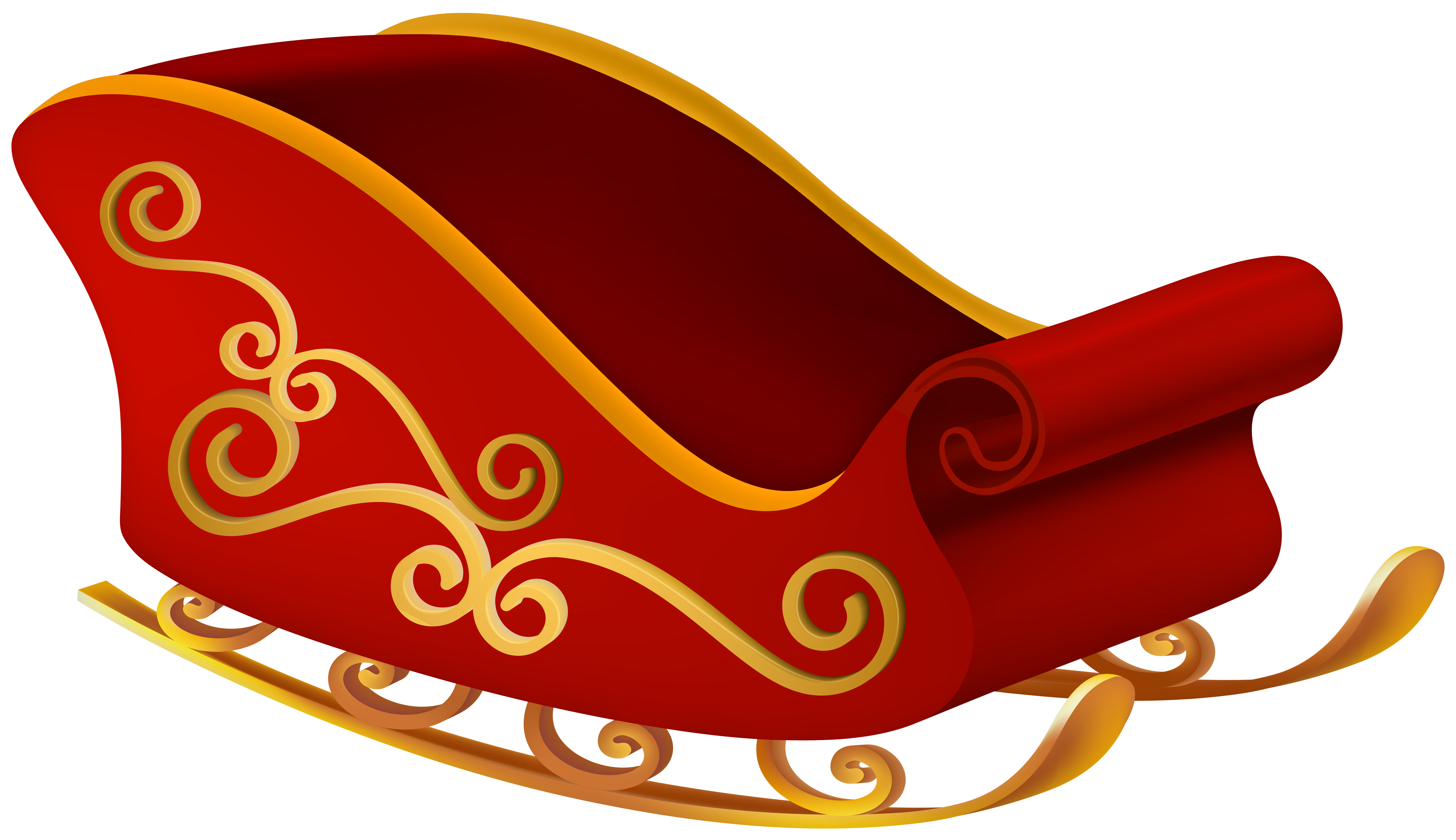 christmas santa sleigh clip