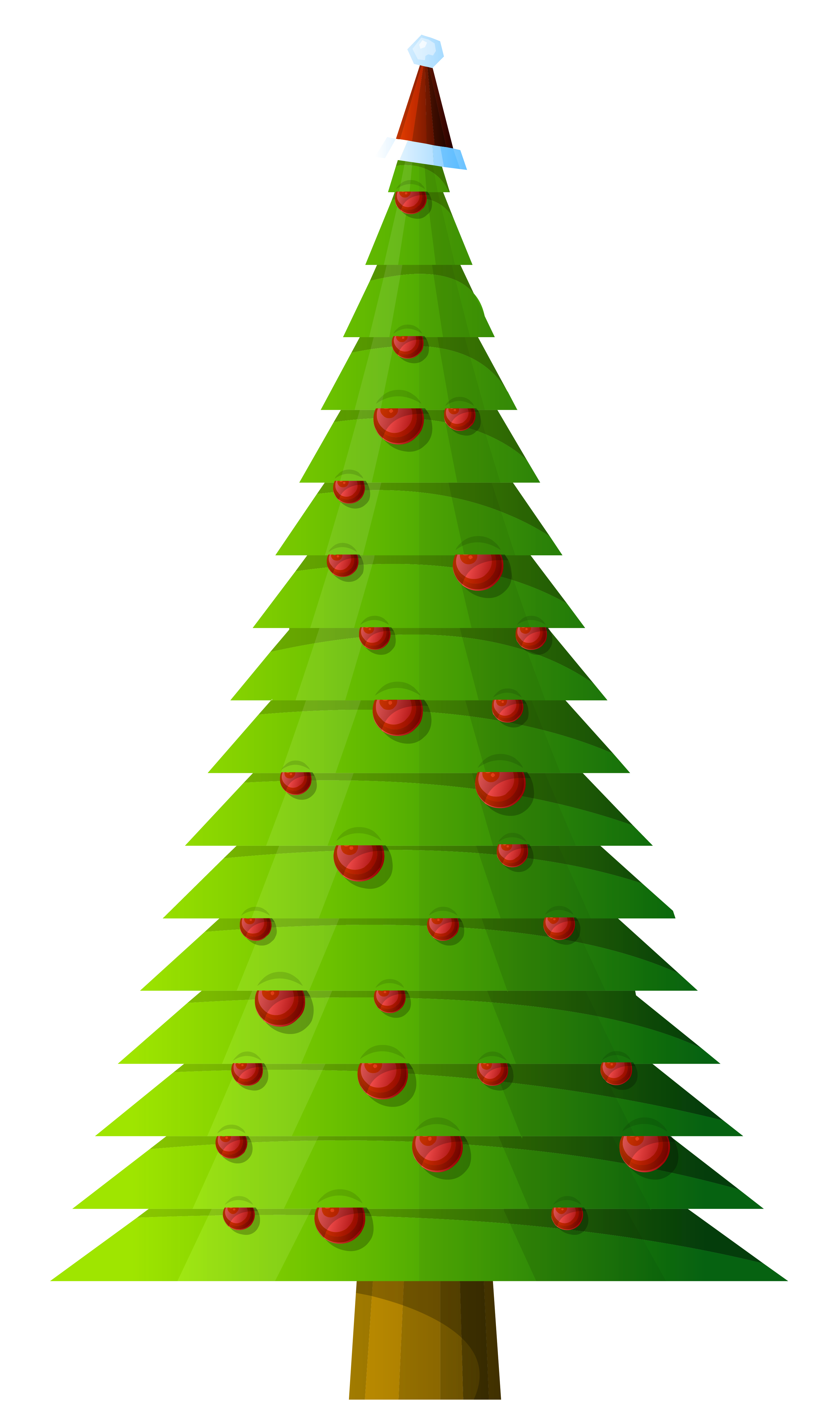 Christmas Tree Modern Style Transparent PNG Clipart | Gallery