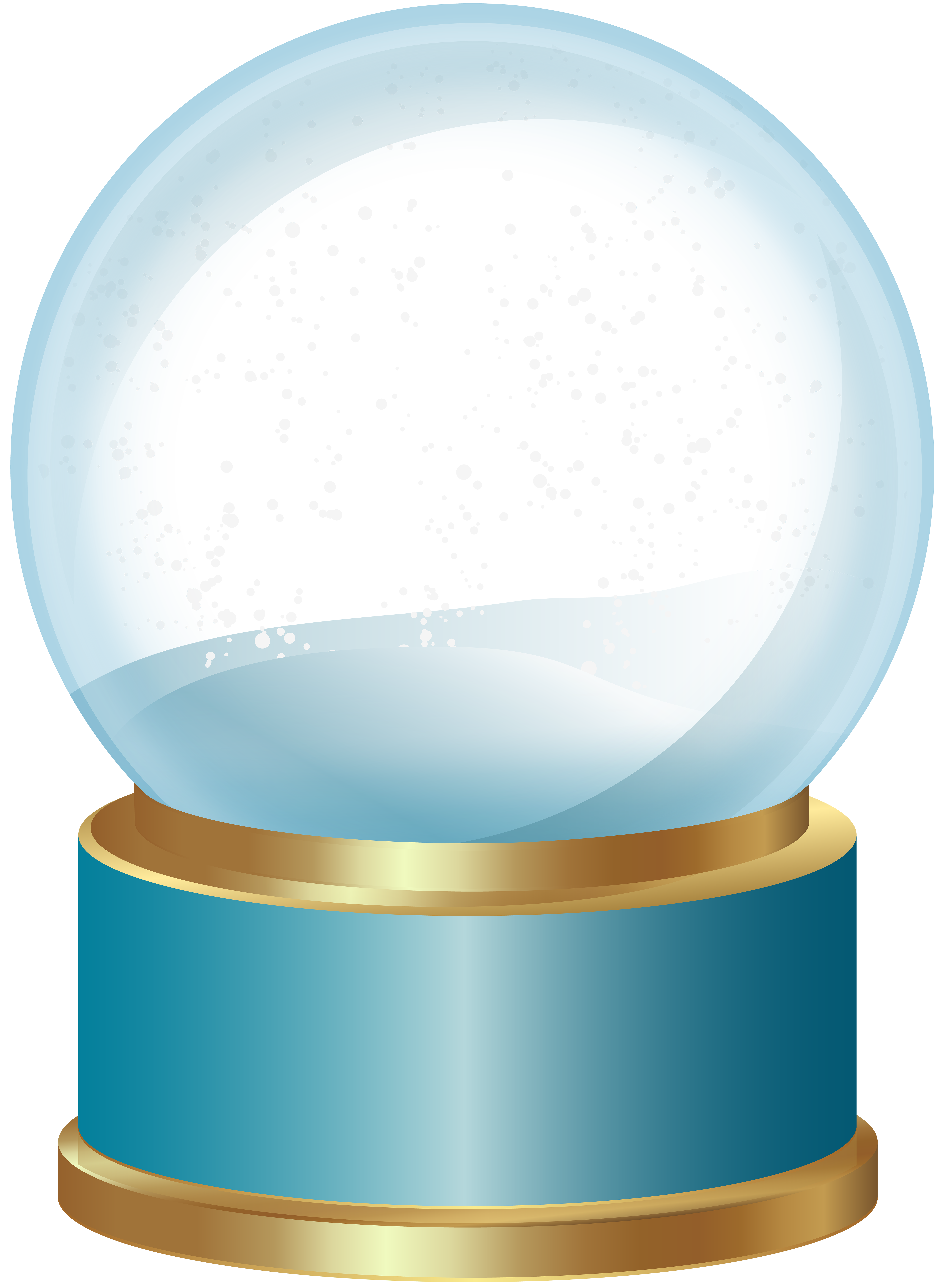 empty snow globe blue