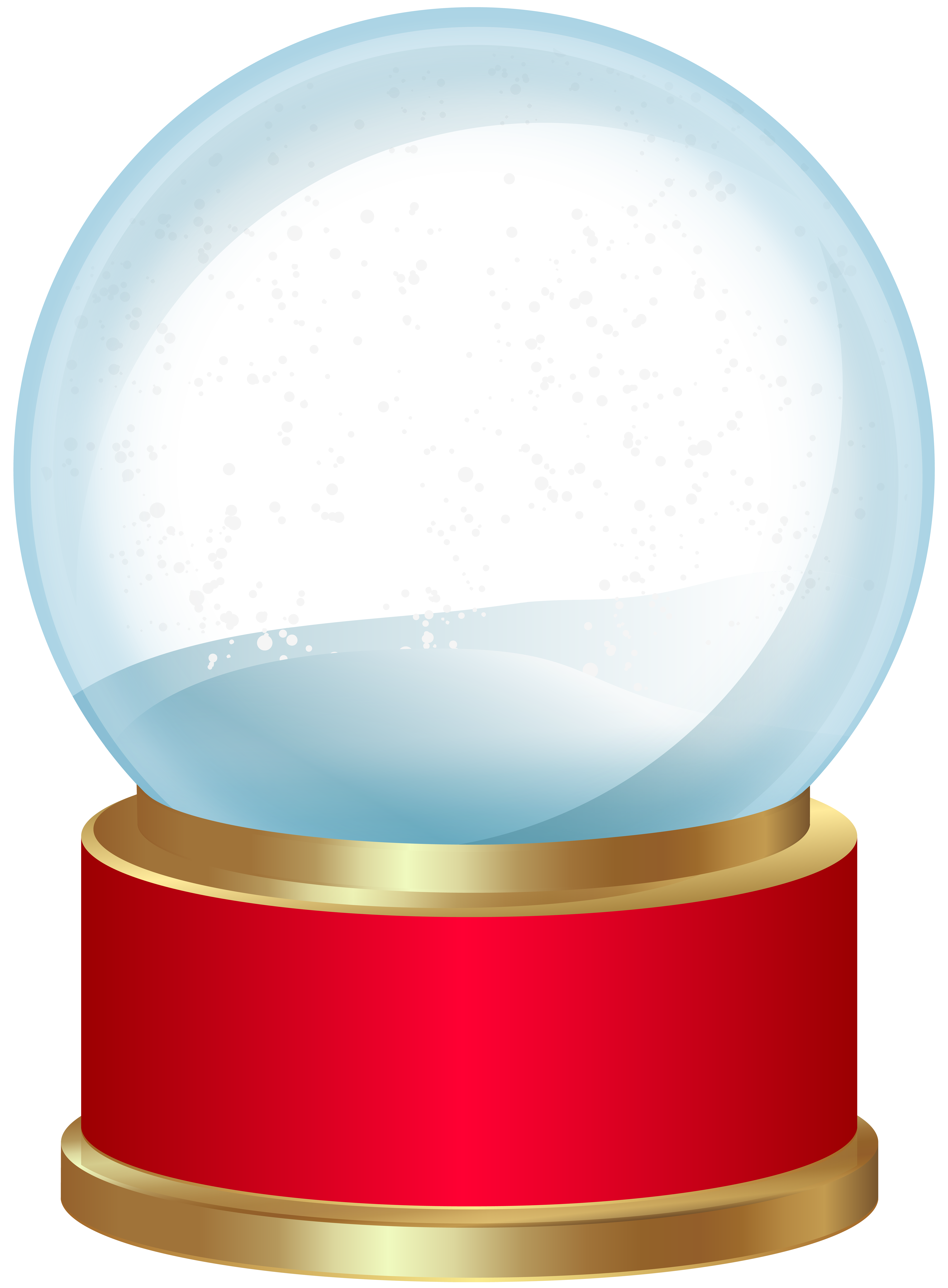 empty snow globe red