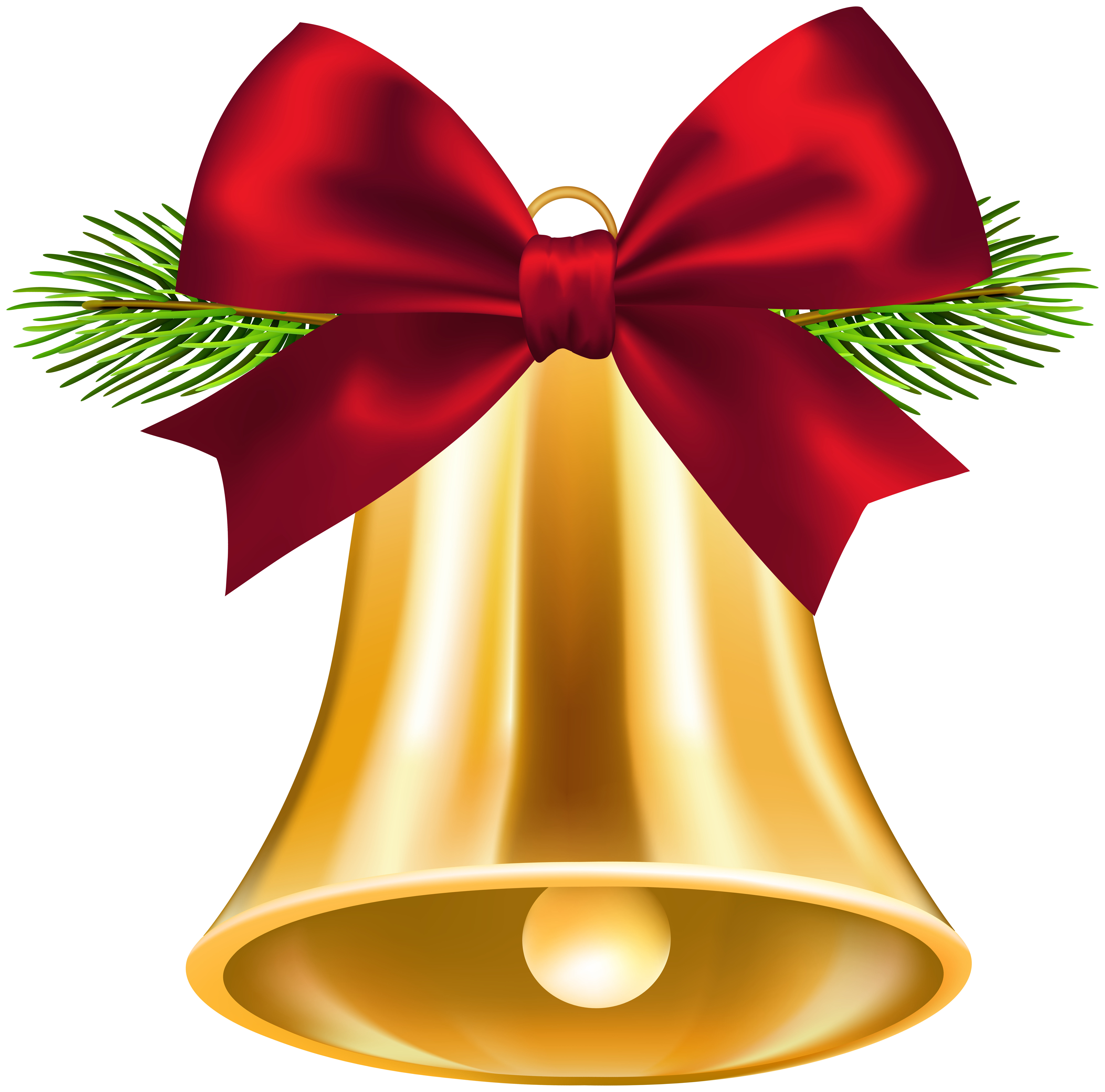 Christmas Bell With Bow And Leaves, Bell, Christmas, Outline PNG  Transparent Image and Clipart for Free Download