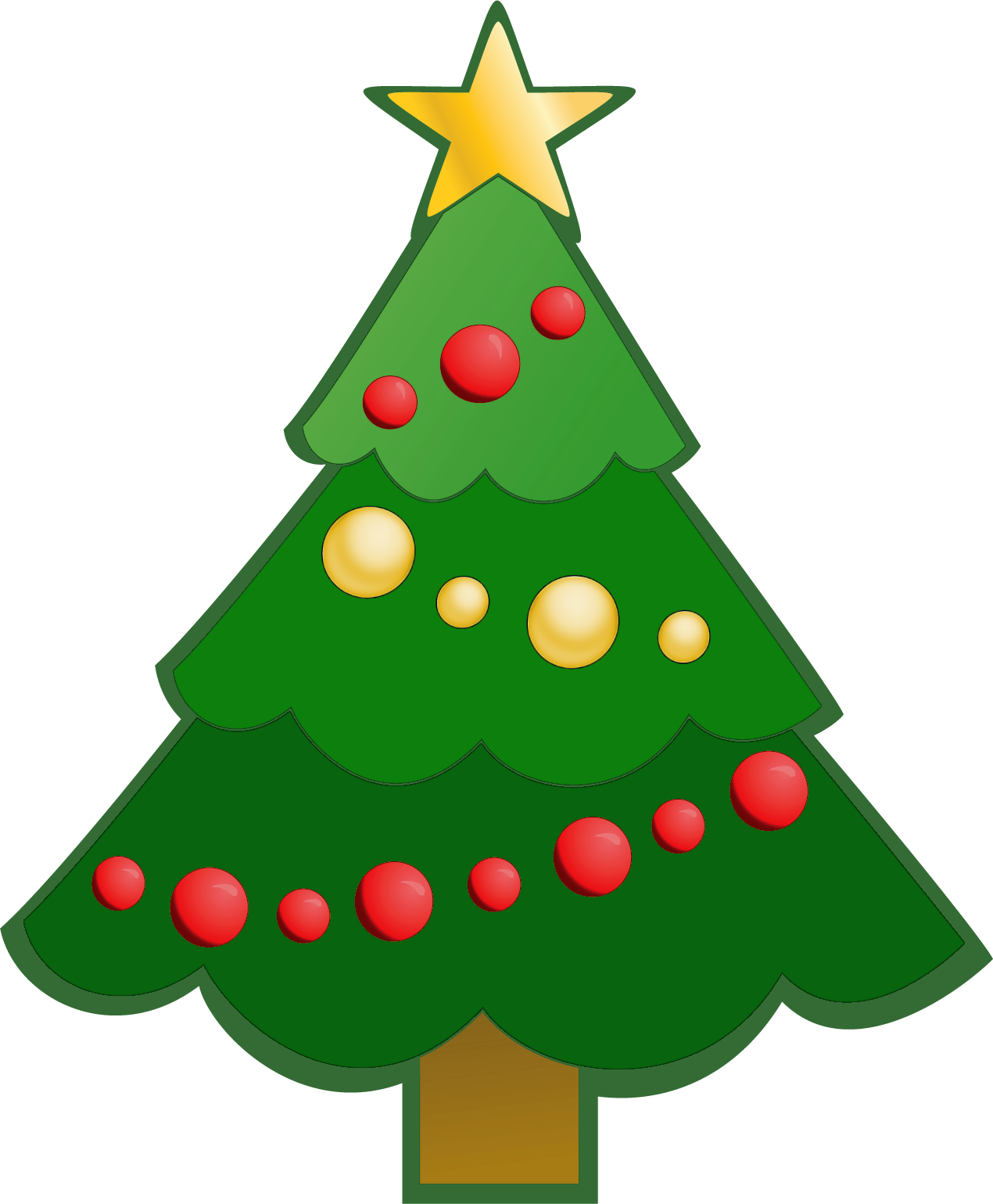Green Simple Christmas Tree PNG Clipart | Gallery ...