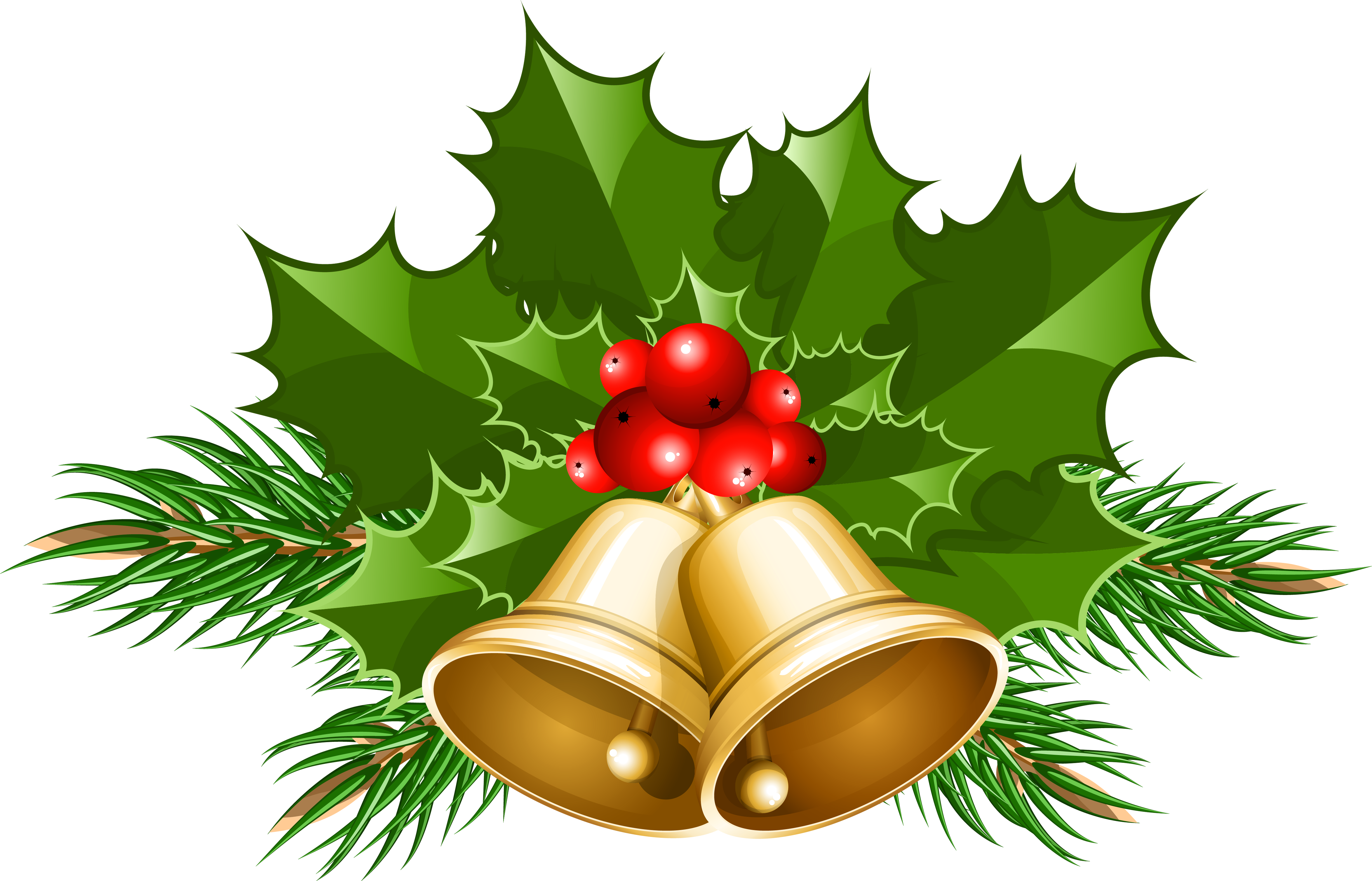 large transparent christmas bells