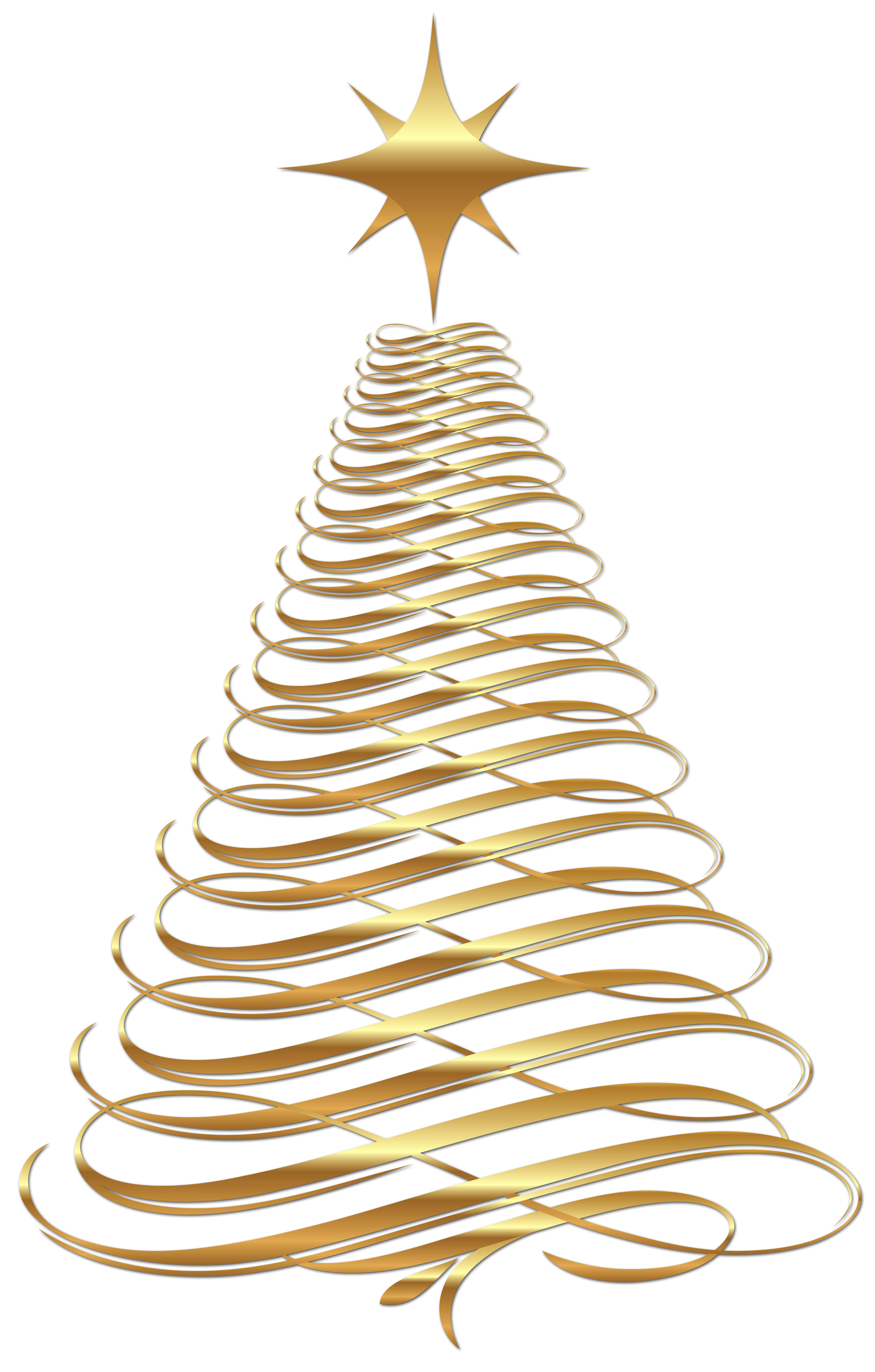 Large Transparent Christmas Gold Tree Clipart | Gallery ...
