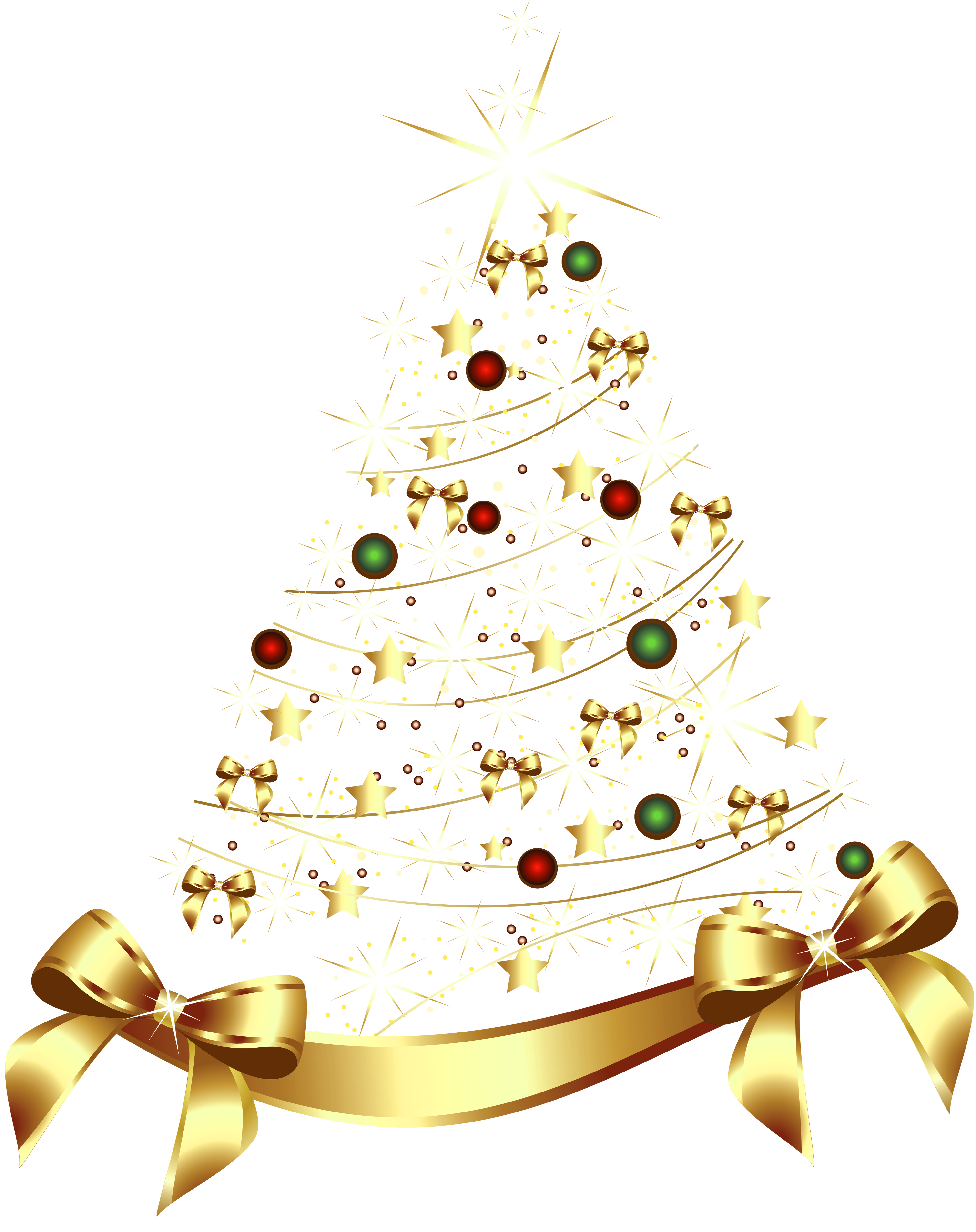 gold christmas tree background