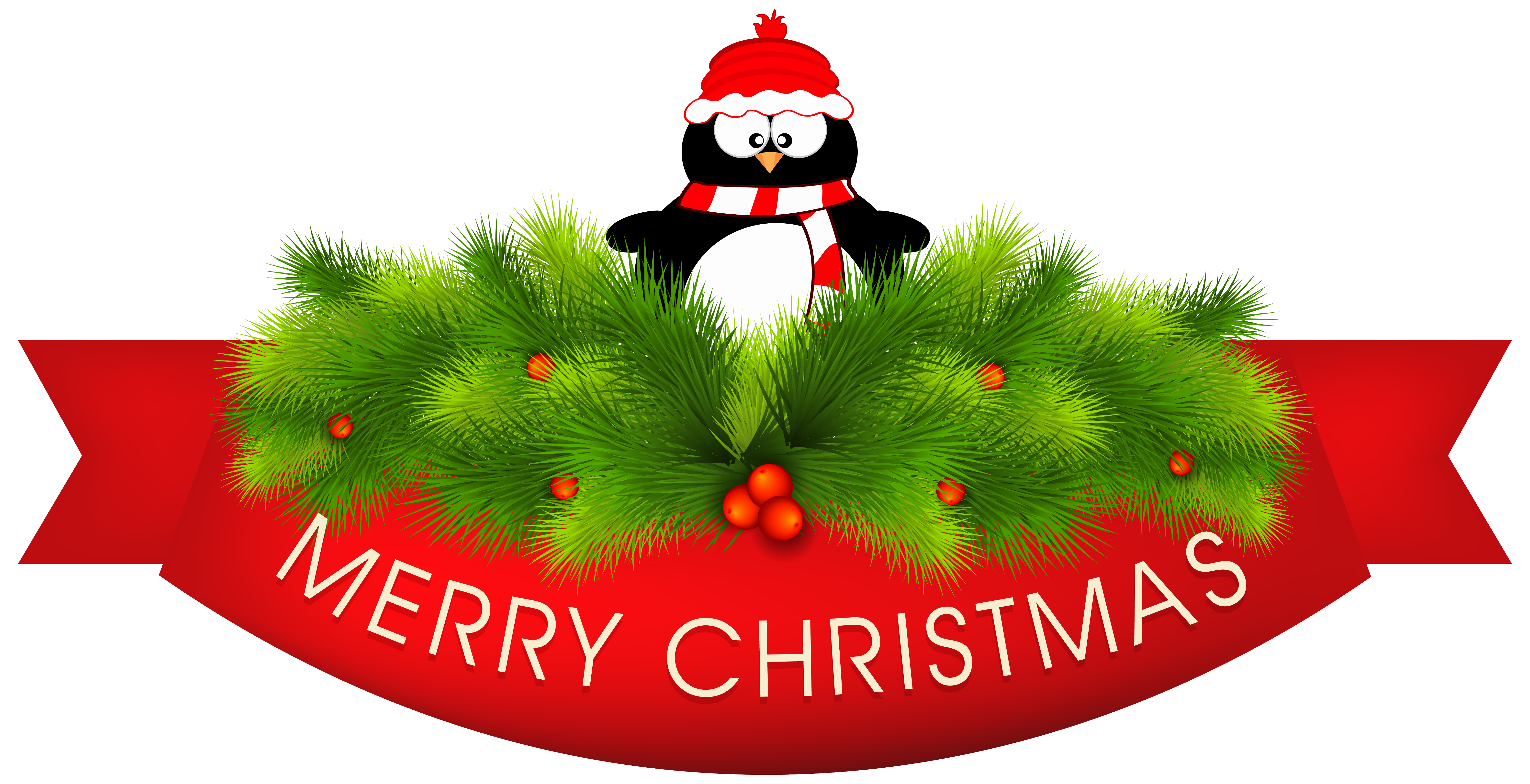 Merry Christmas Decor With Penguin PNG Clipart Image Gallery