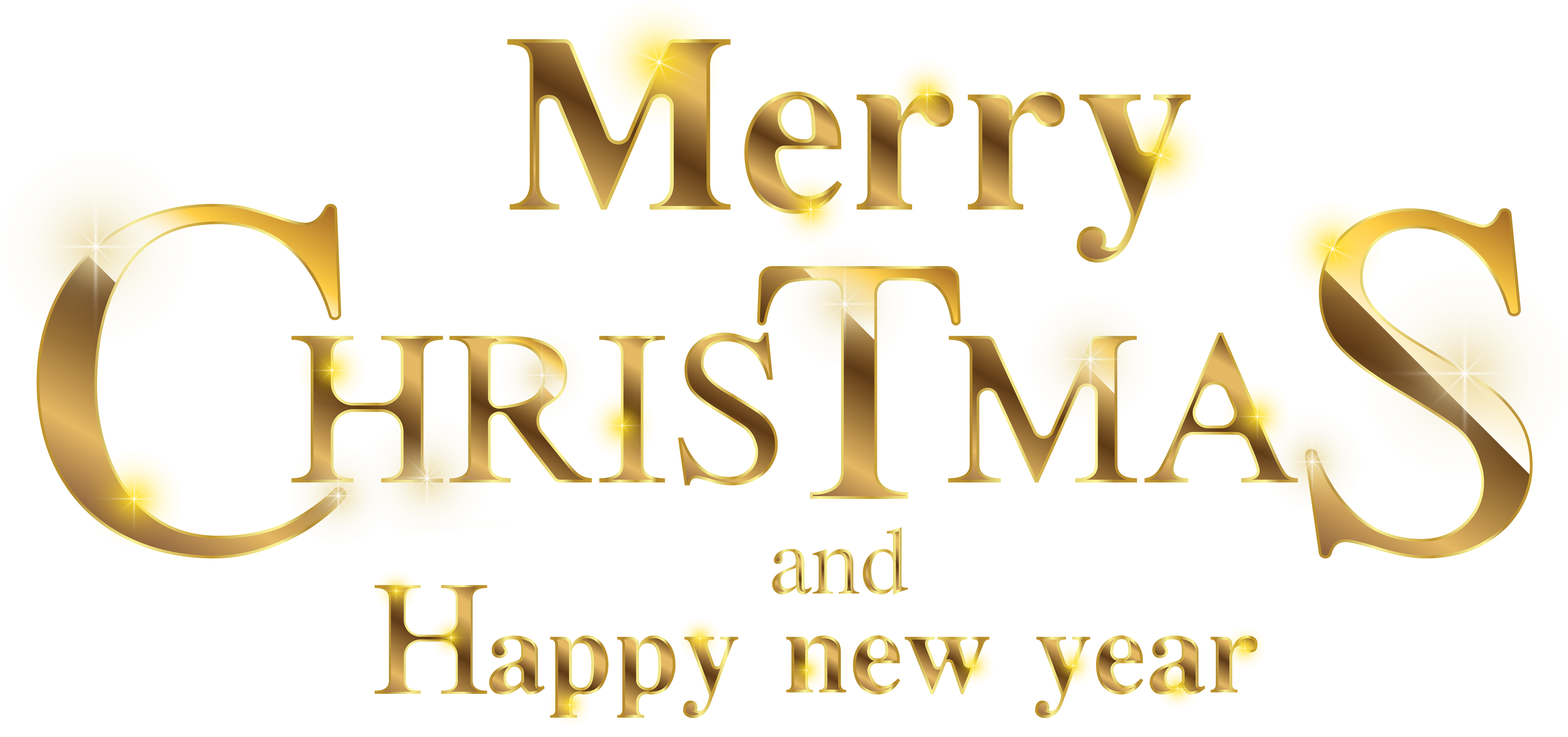 Merry Christmas Gold Transparent Clip Art Image | Gallery Yopriceville - High-Quality Images and ...
