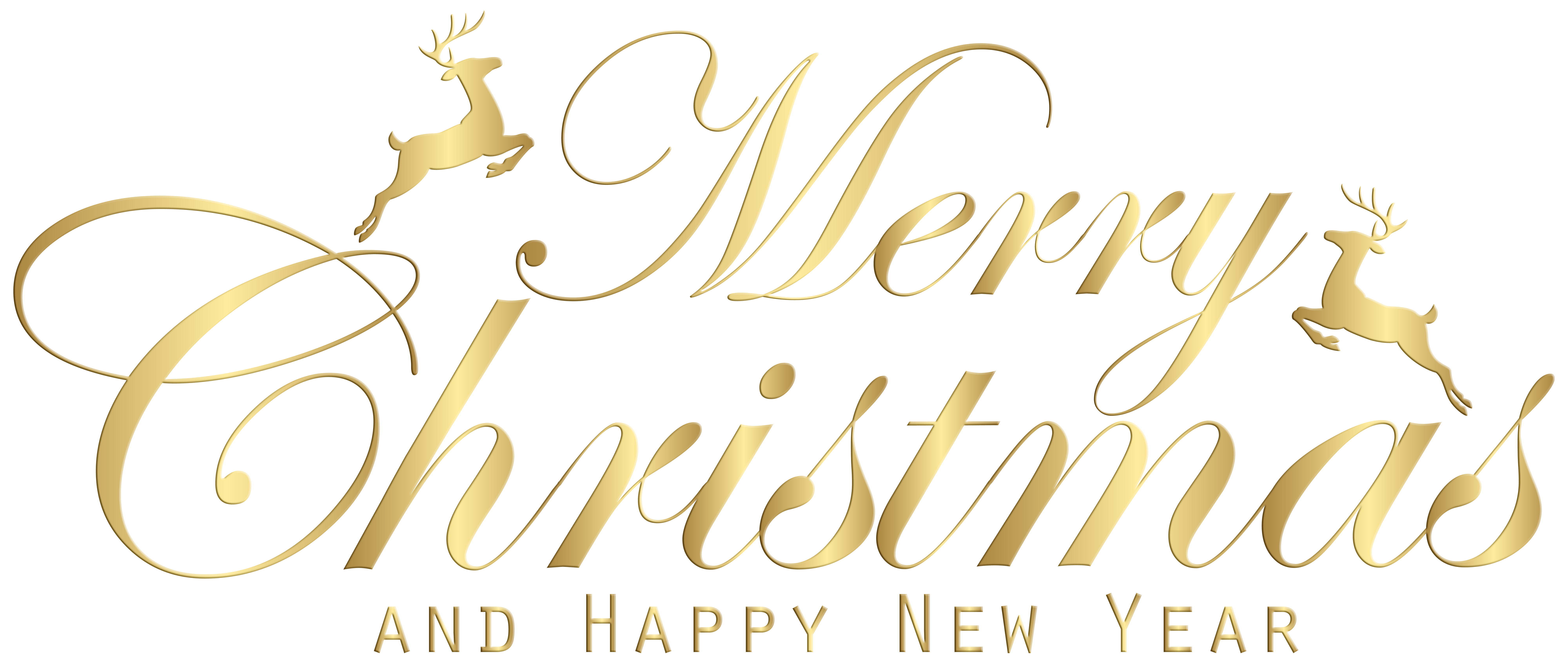 Merry Christmas Gold Transparent Clip Art Image | Gallery Yopriceville - High-Quality Images and ...