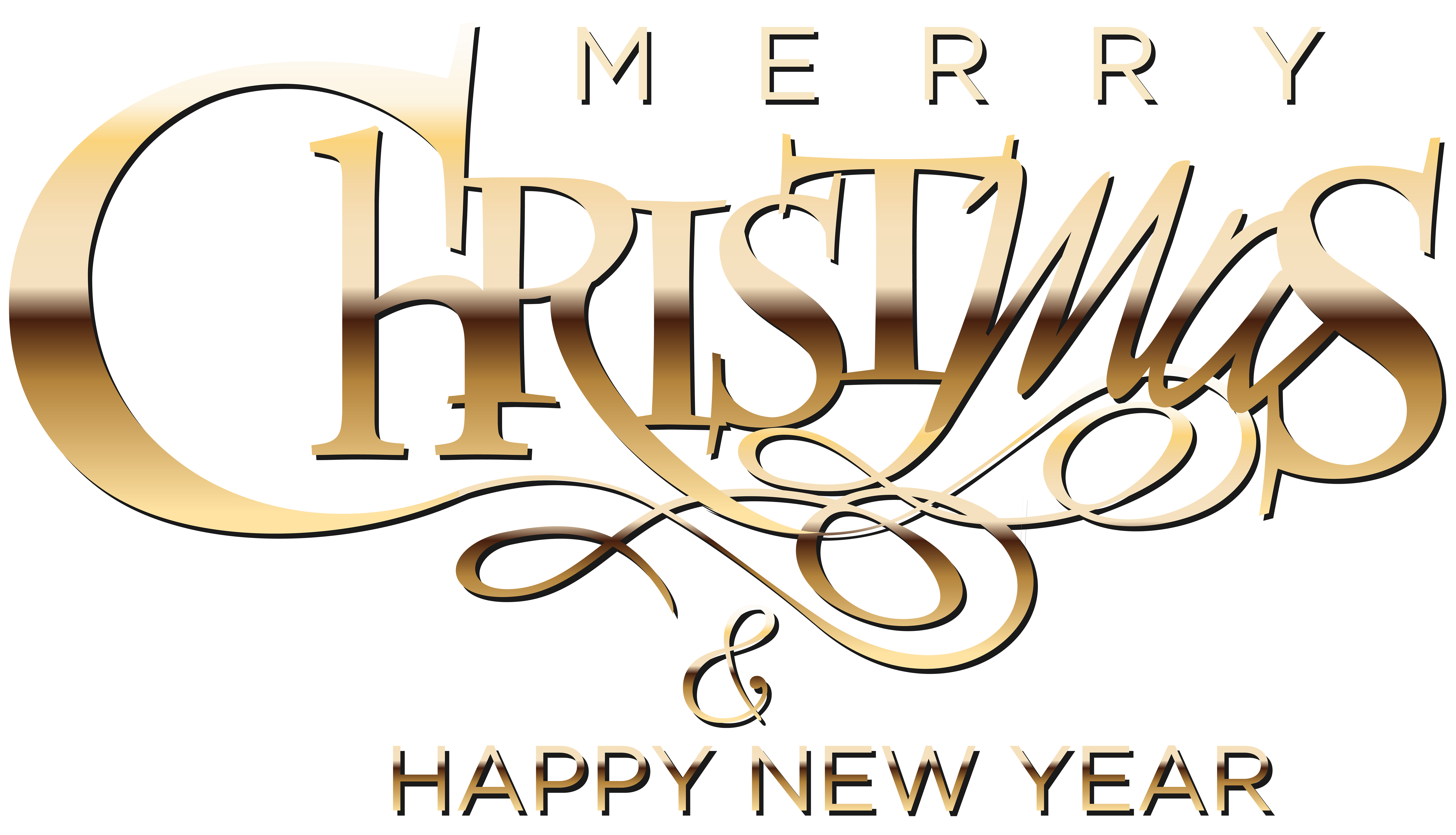 Merry Christmas And Happy New Year Clip Art Image | Gallery ...