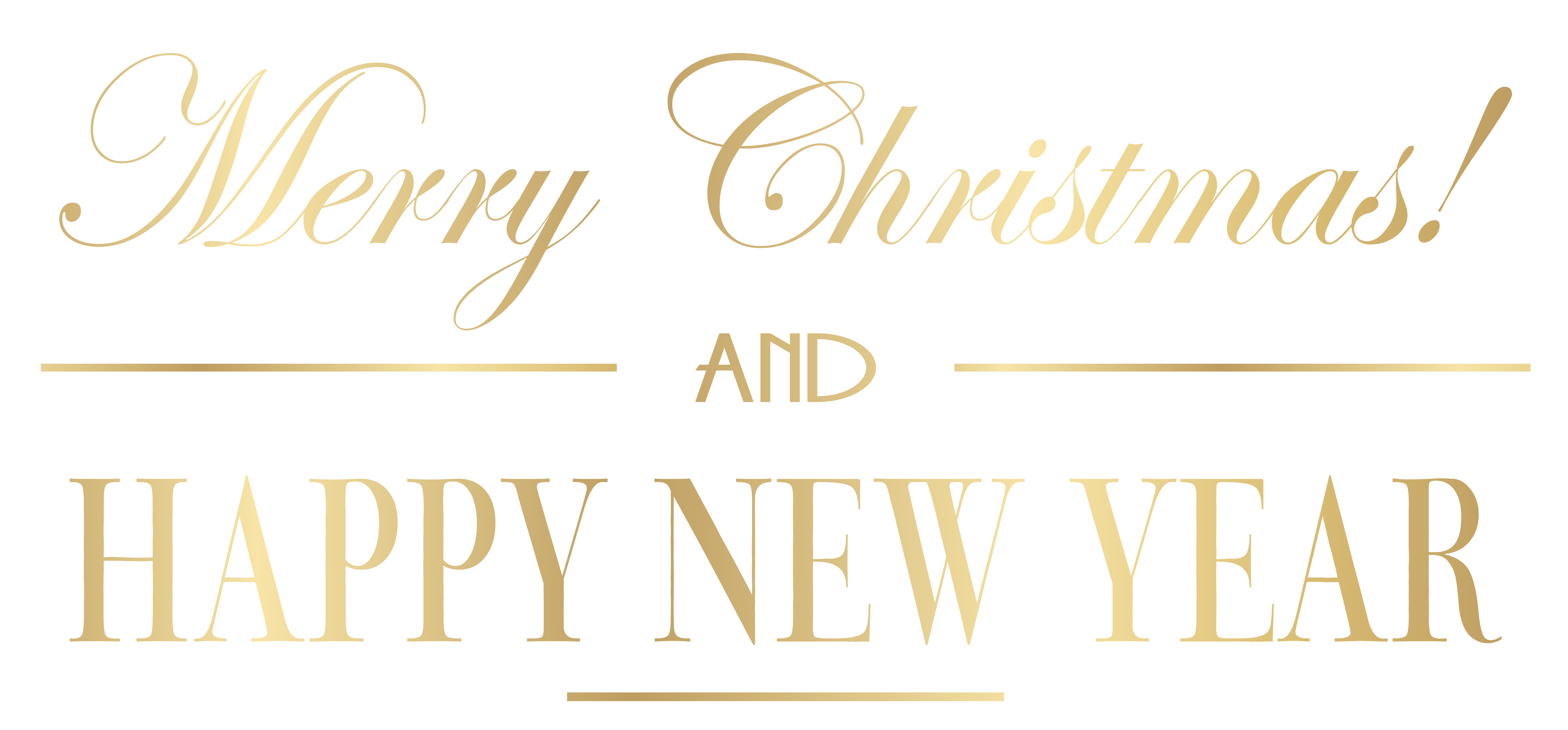 Merry Christmas and Happy New Year PNG Clip Art Image | Gallery Yopriceville - High-Quality ...