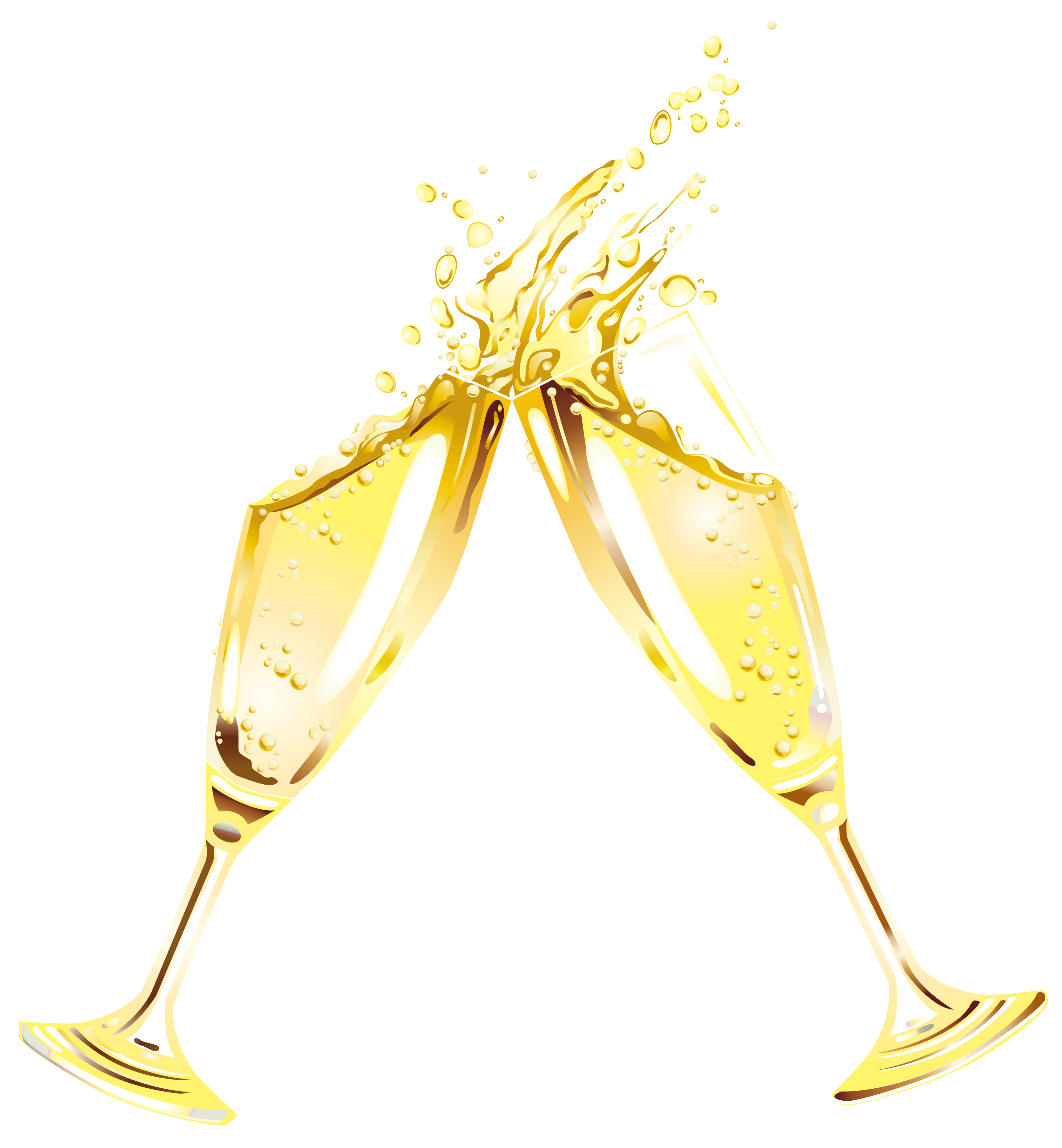 New Year Champagne Flutes Clipart | Gallery Yopriceville ...