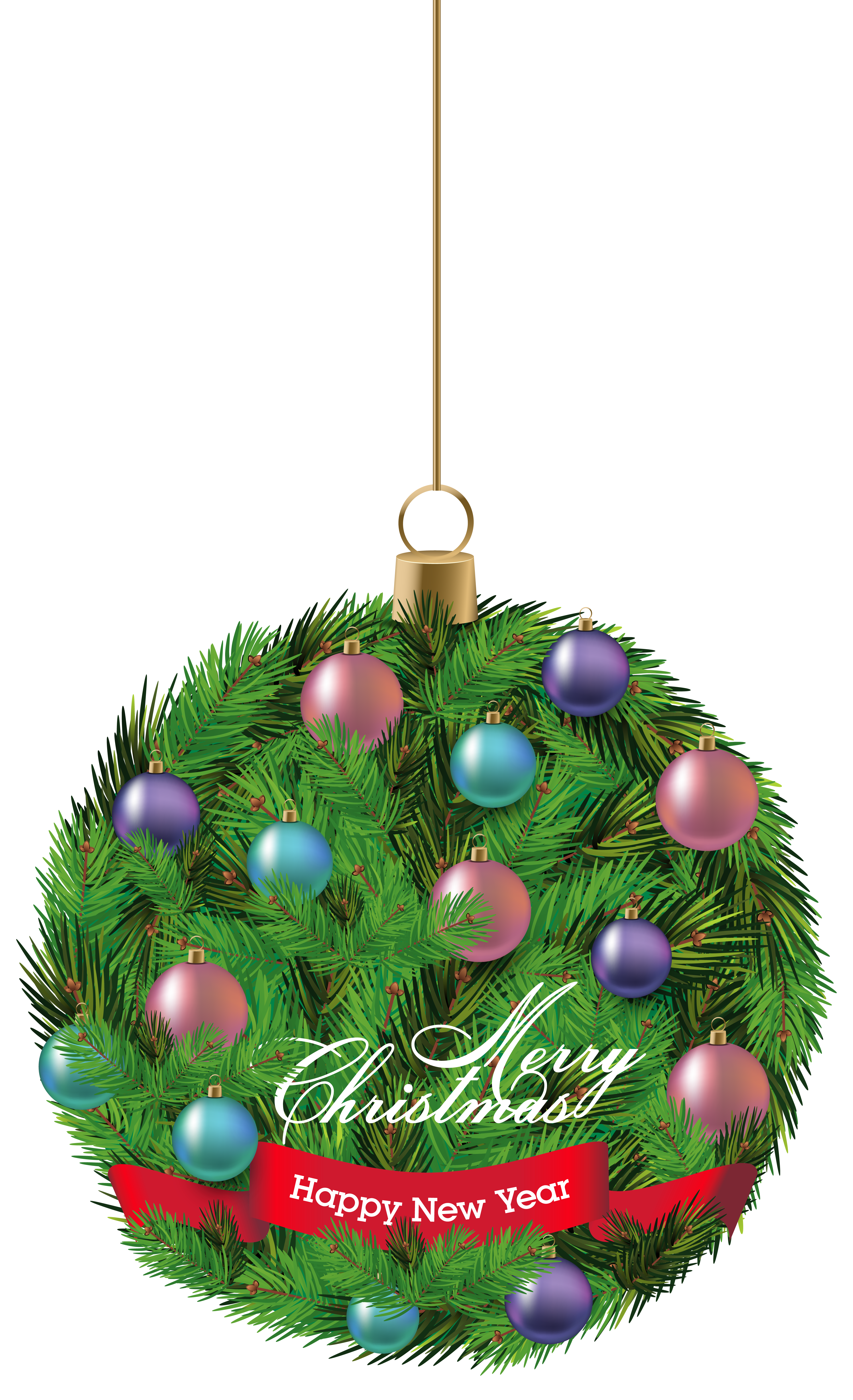 Download Pine Hanging Christmas Ornament PNG Clipart Image ...