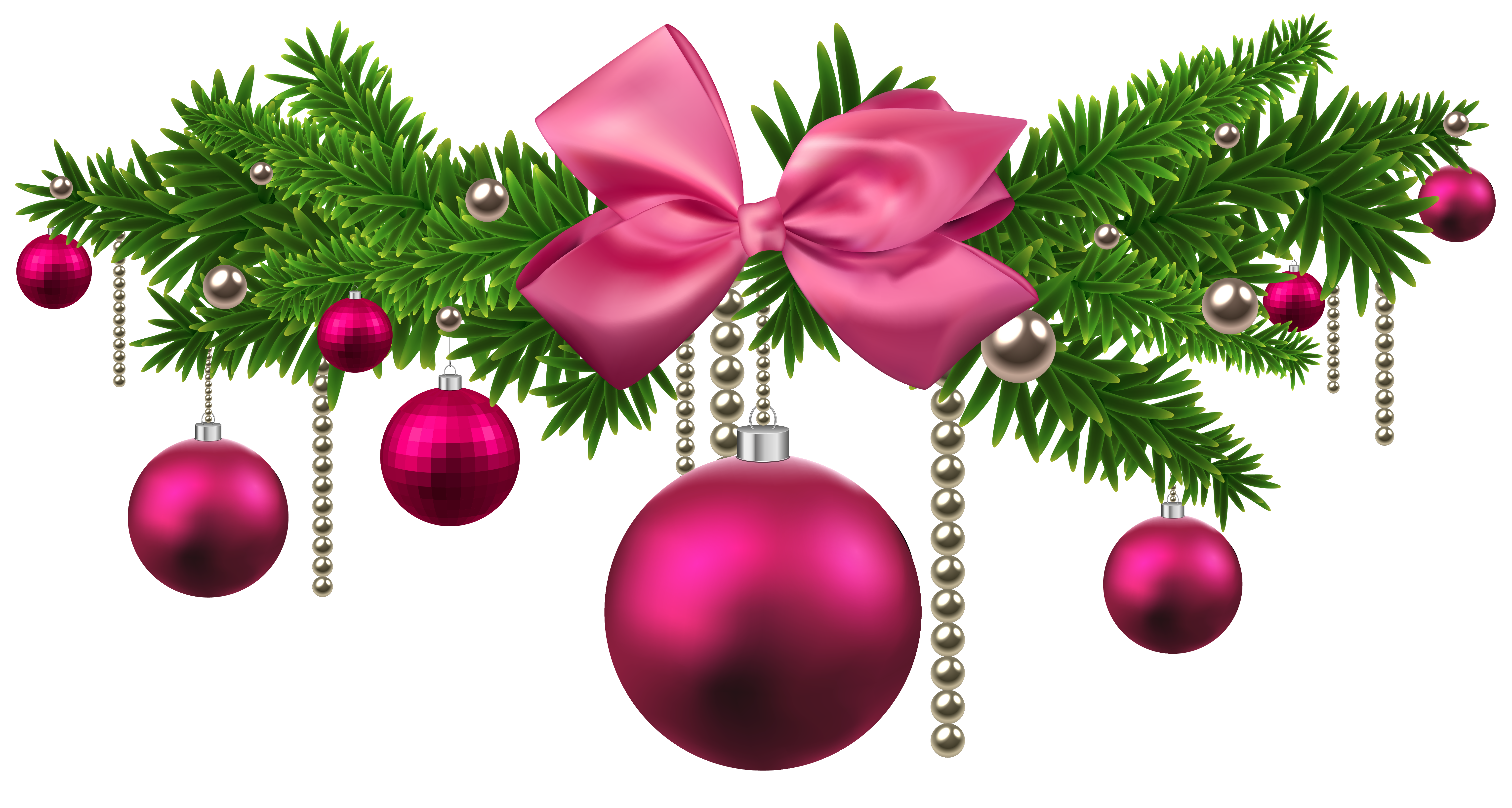 pink christmas ornaments balls