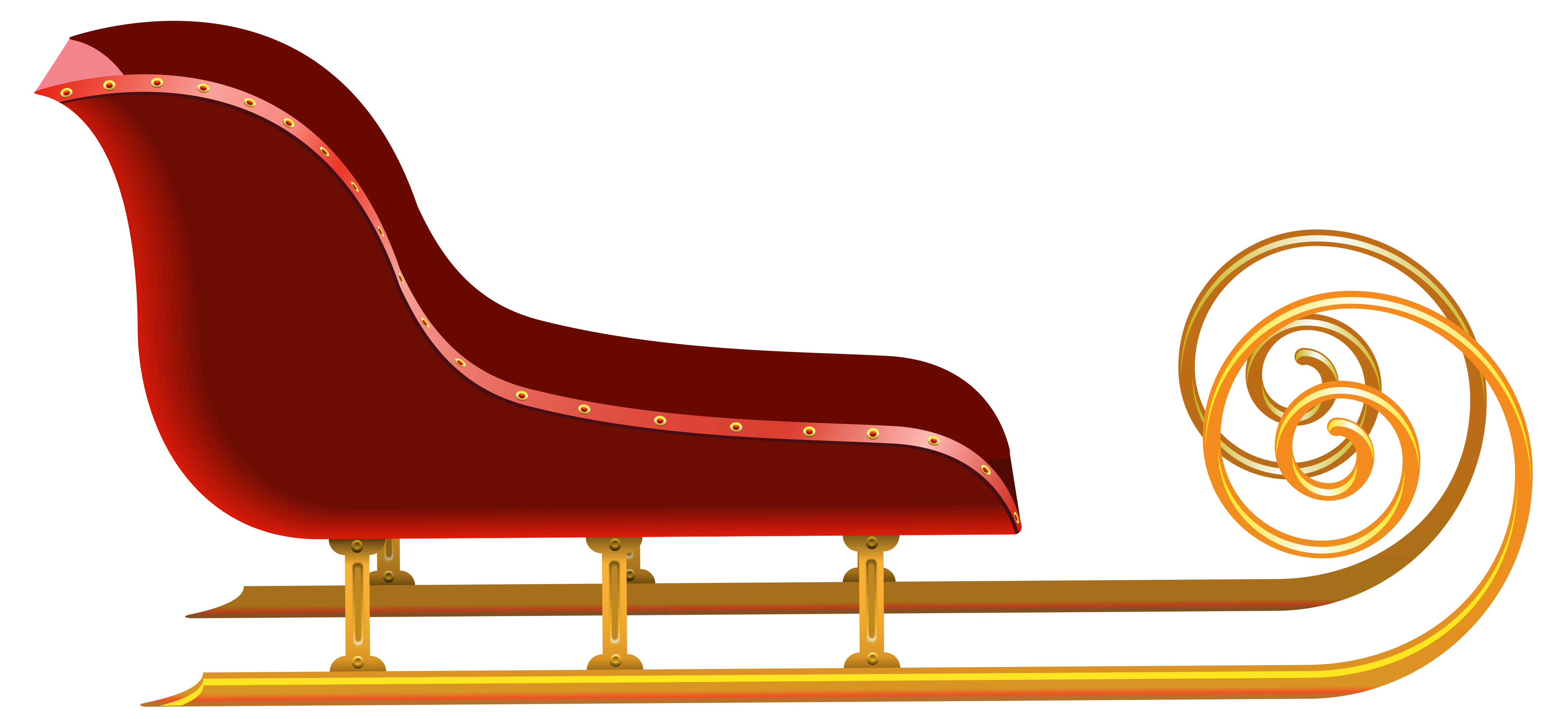 Red Sleigh PNG Clip Art Image | Gallery Yopriceville ...

