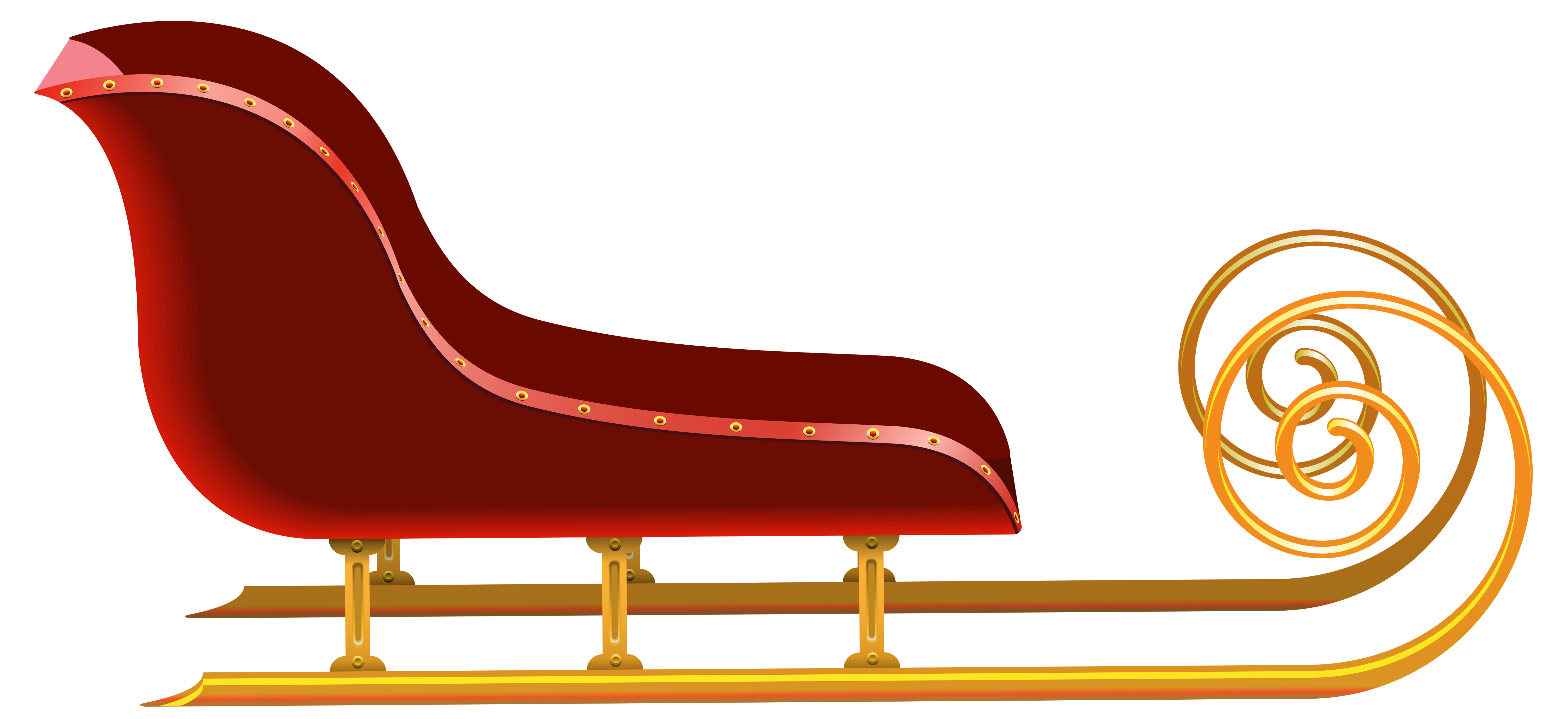 red sleigh