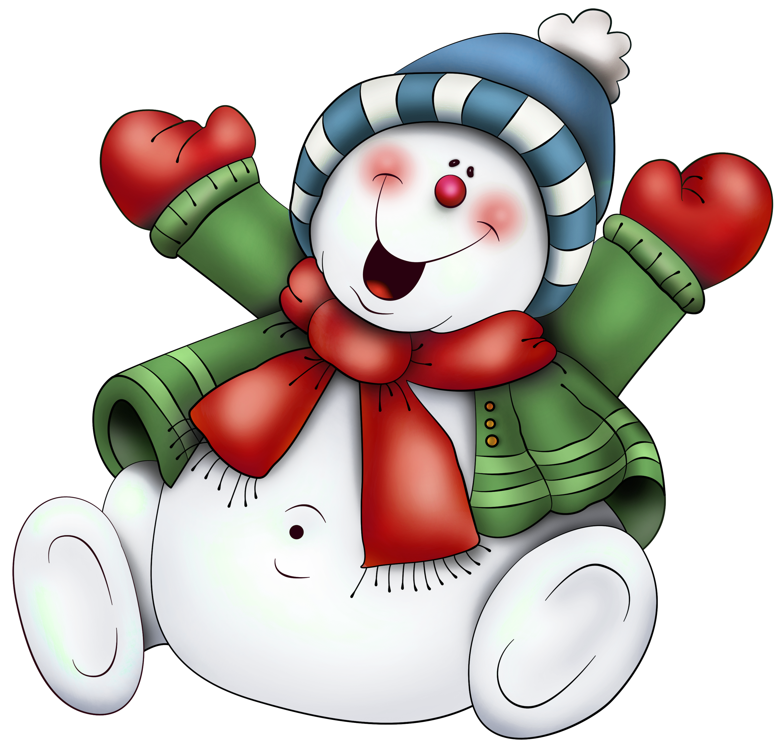 snowman scarf clipart