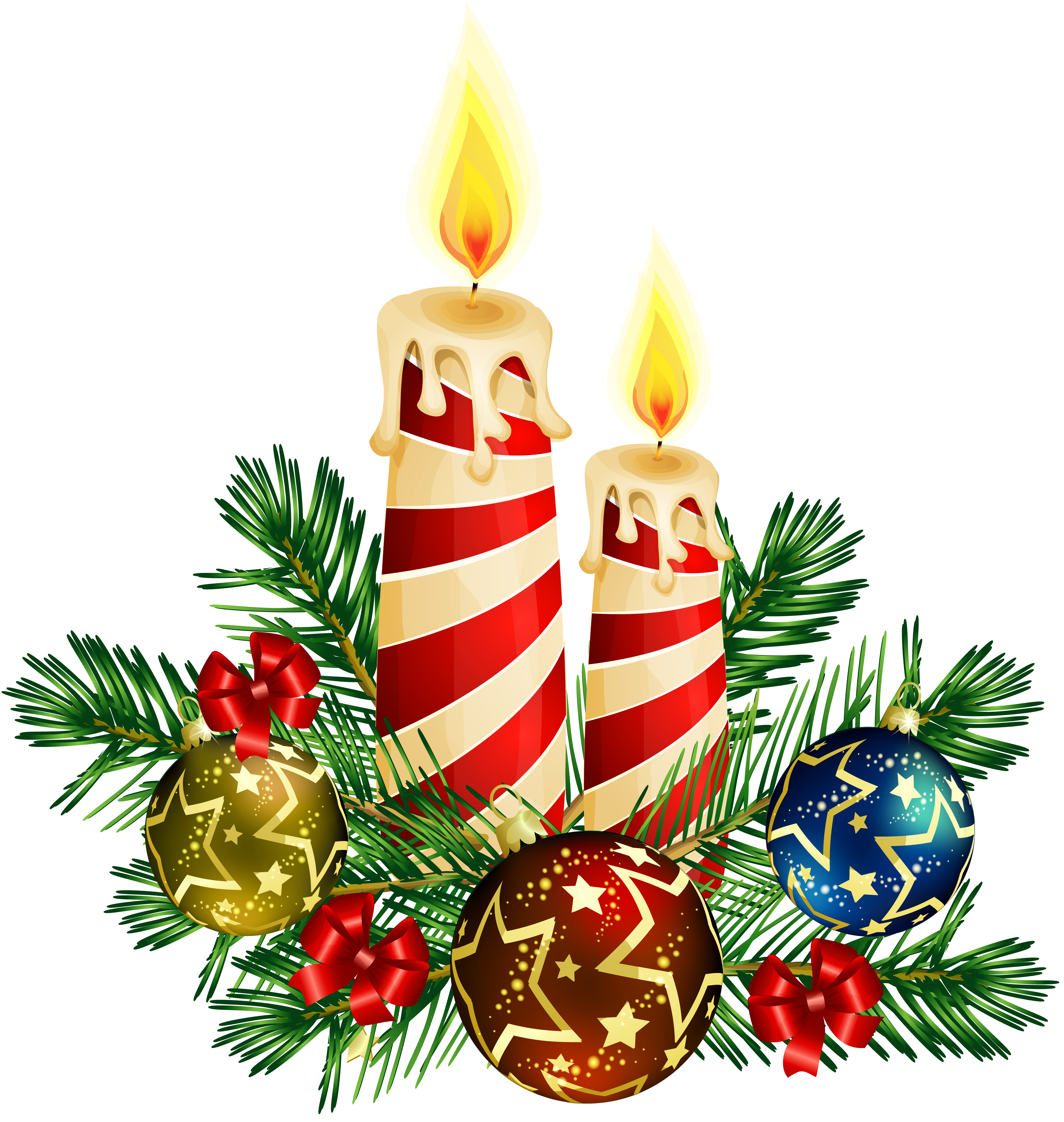 transparent christmas candles art