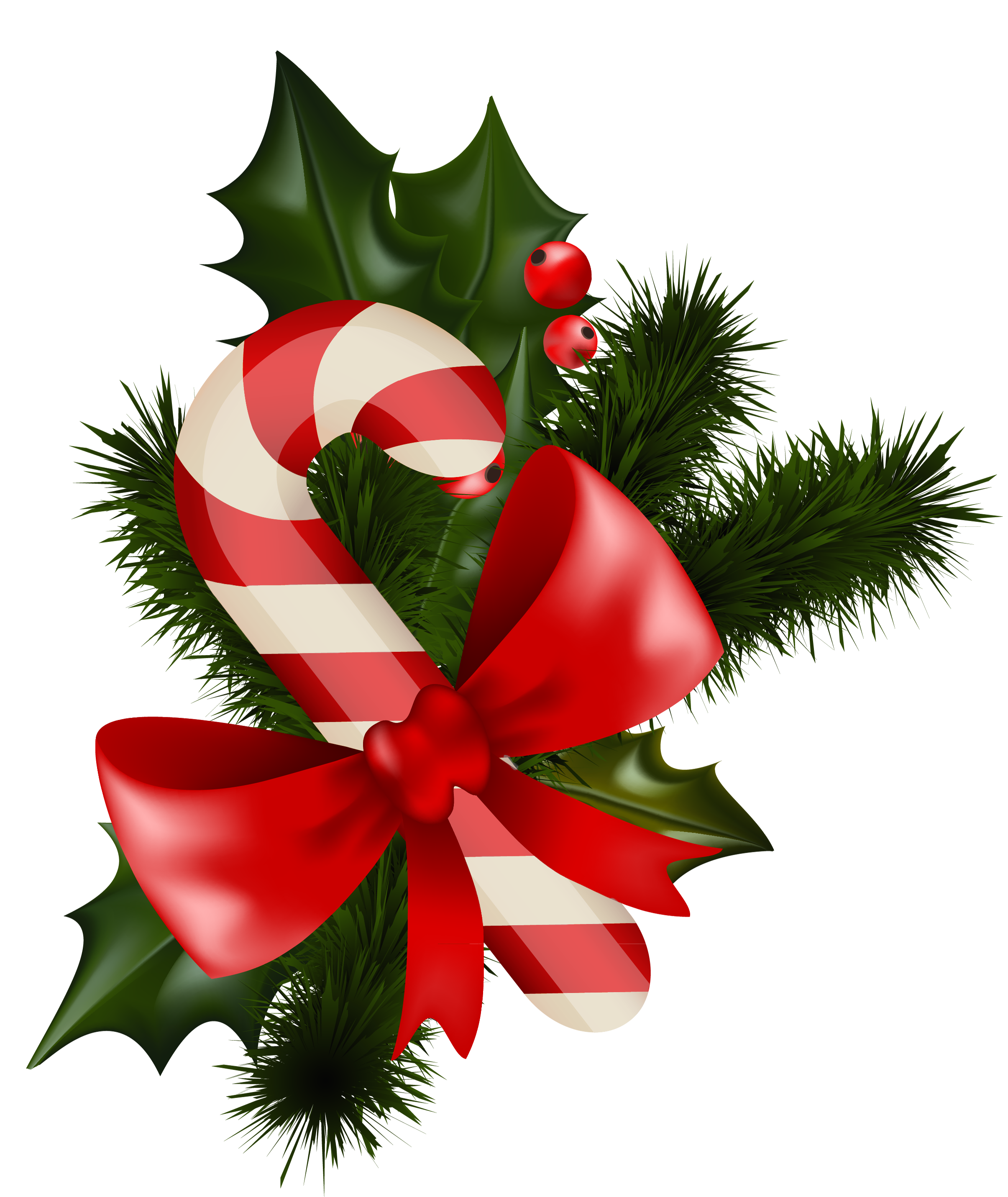 Transparent Christmas Candy Cane with Mistletoe​ | Gallery Yopriceville -  High-Quality Free Images and Transparent PNG Clipart