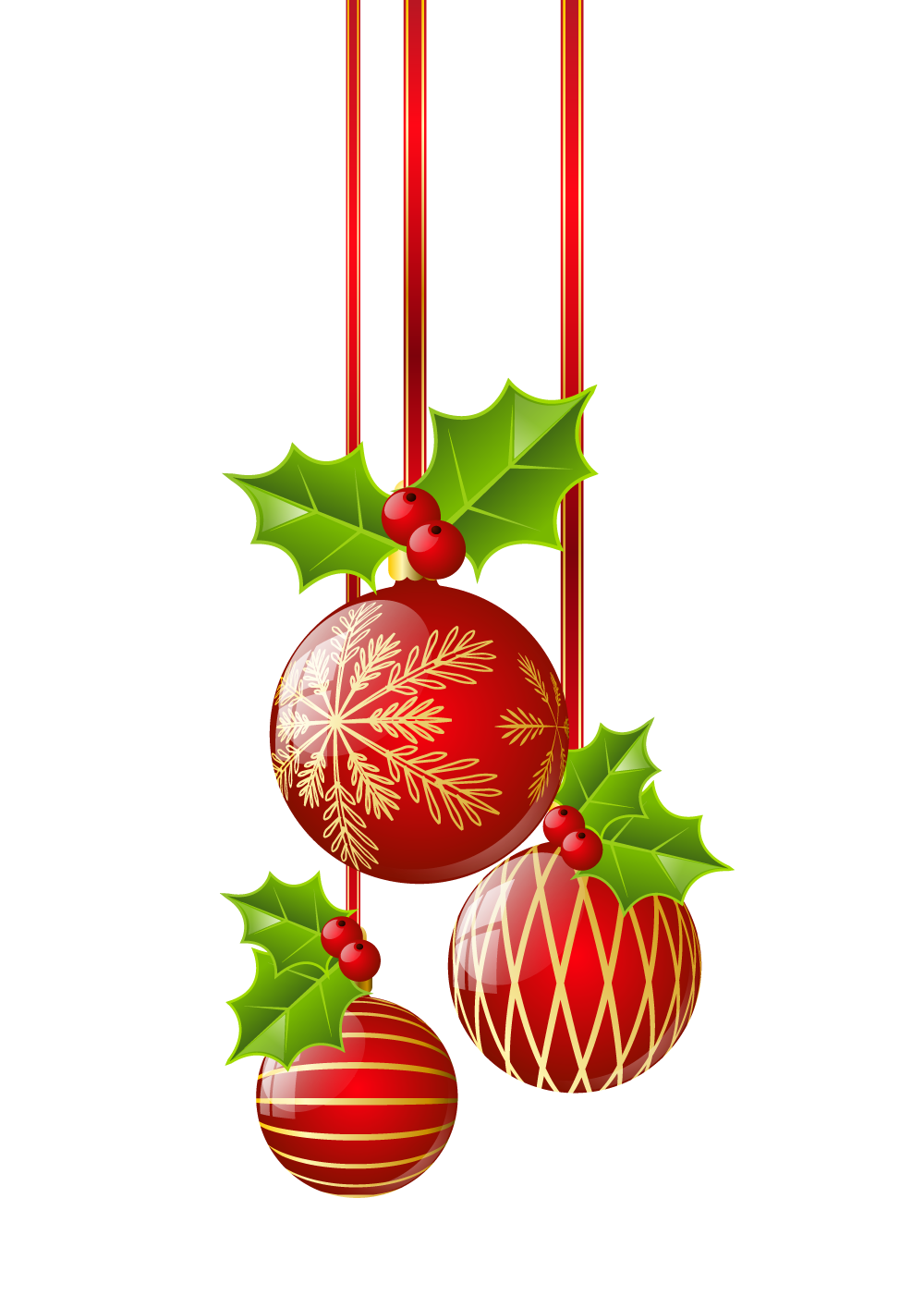 Christmas Clipart Backgrounds   Transparent Christmas Red Ornaments PNG Clipart 