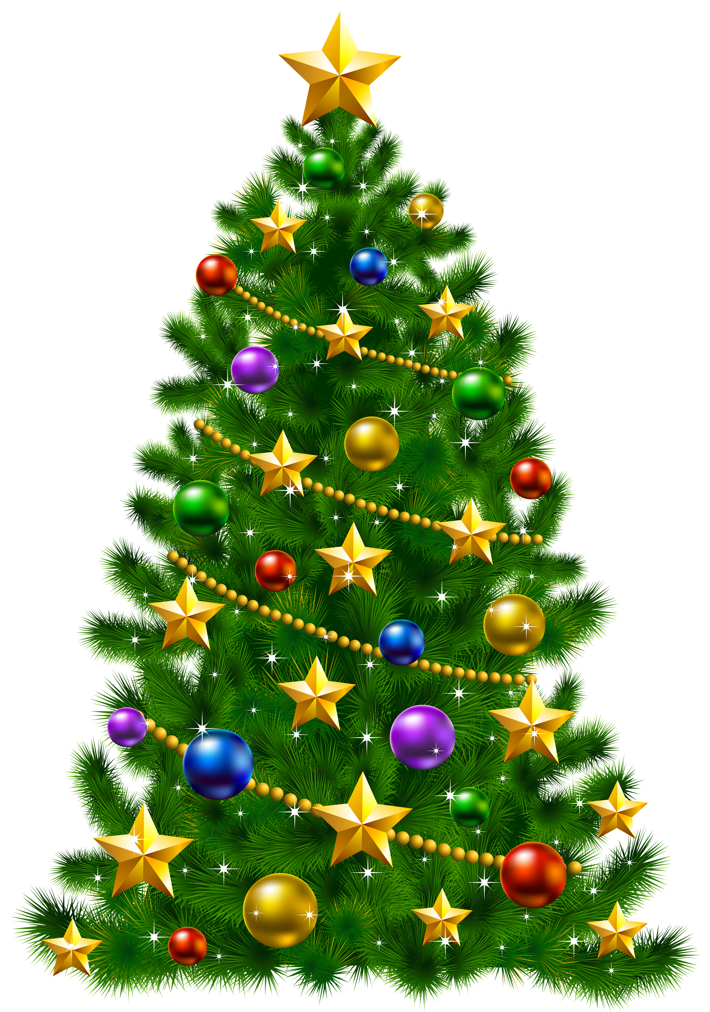 Transparent Christmas Tree With Stars PNG Clipart Transparent Christmas Tree With Stars PNG Clipart