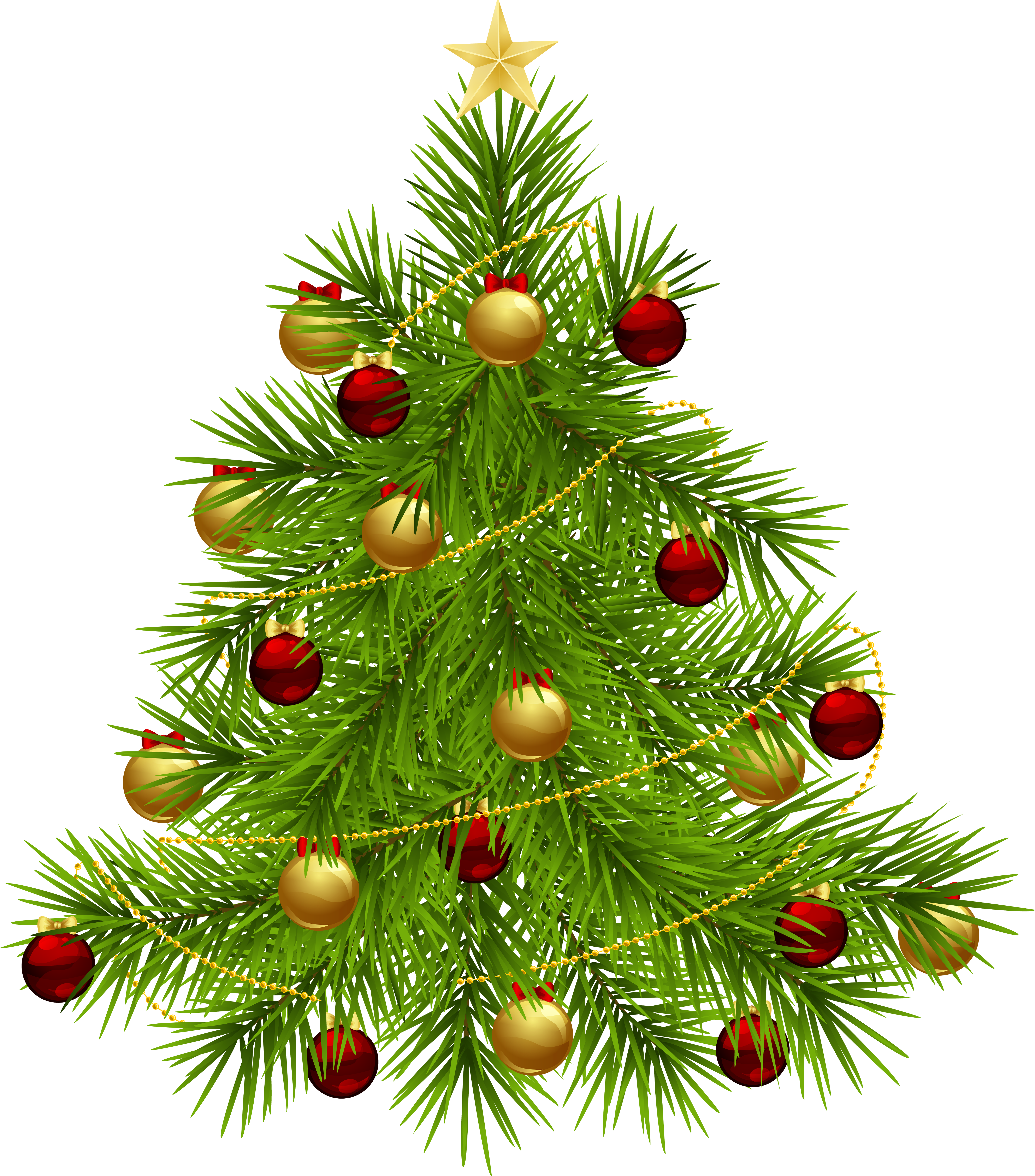 Transpa Png Christmas Tree With Ornaments Gallery View Full Size