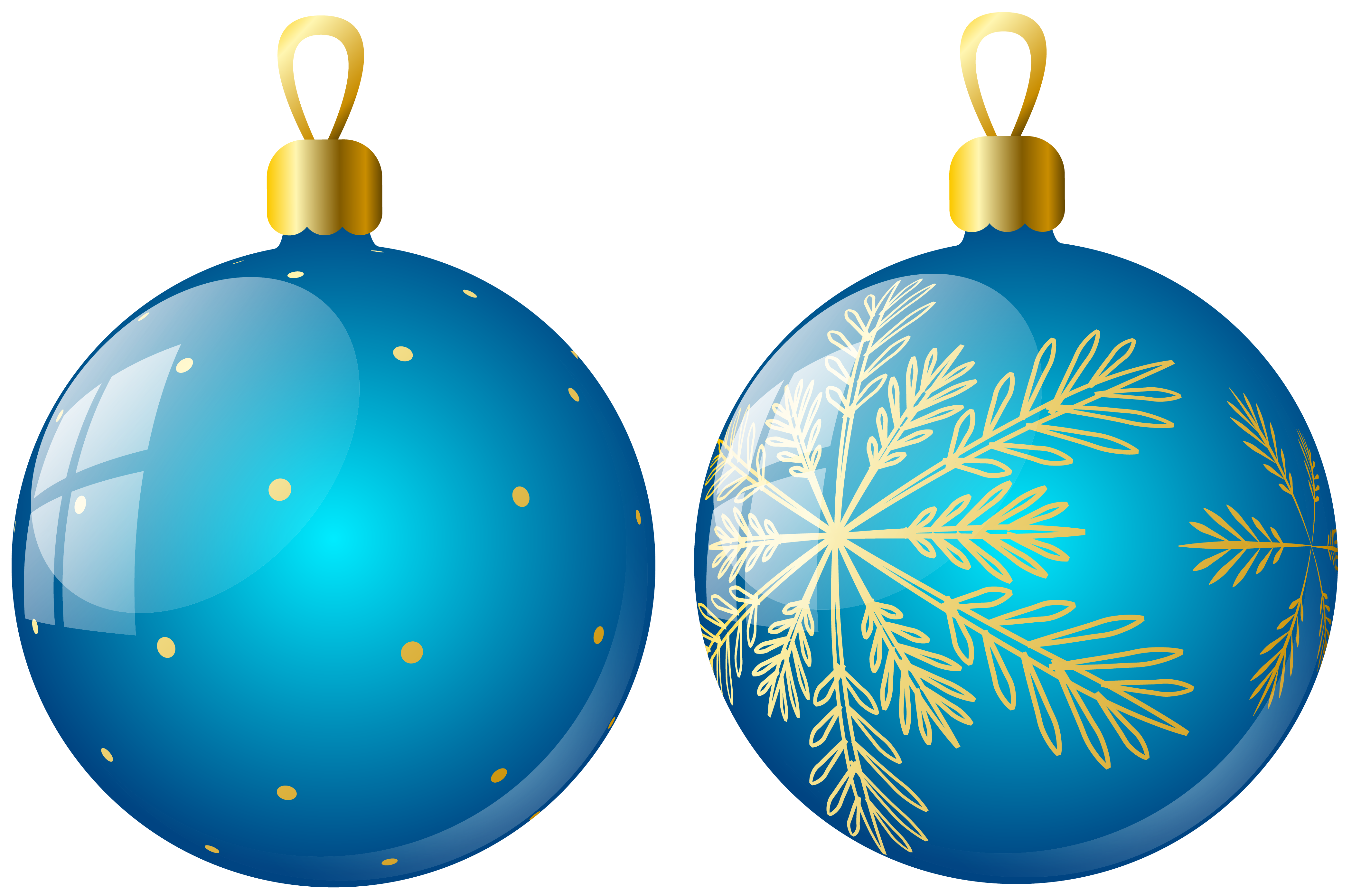 Blue Christmas Ornaments Clip Art