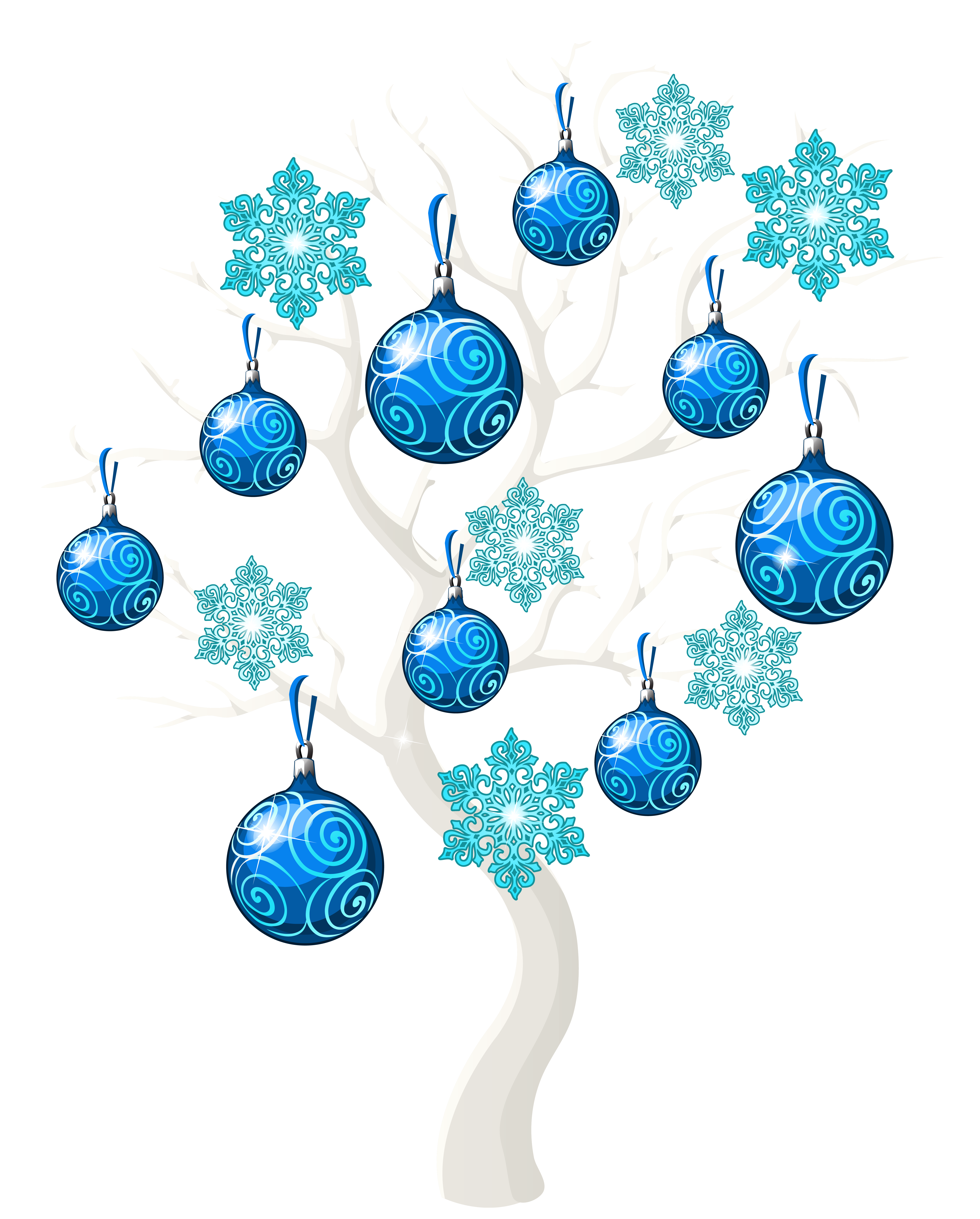 blue christmas tree png