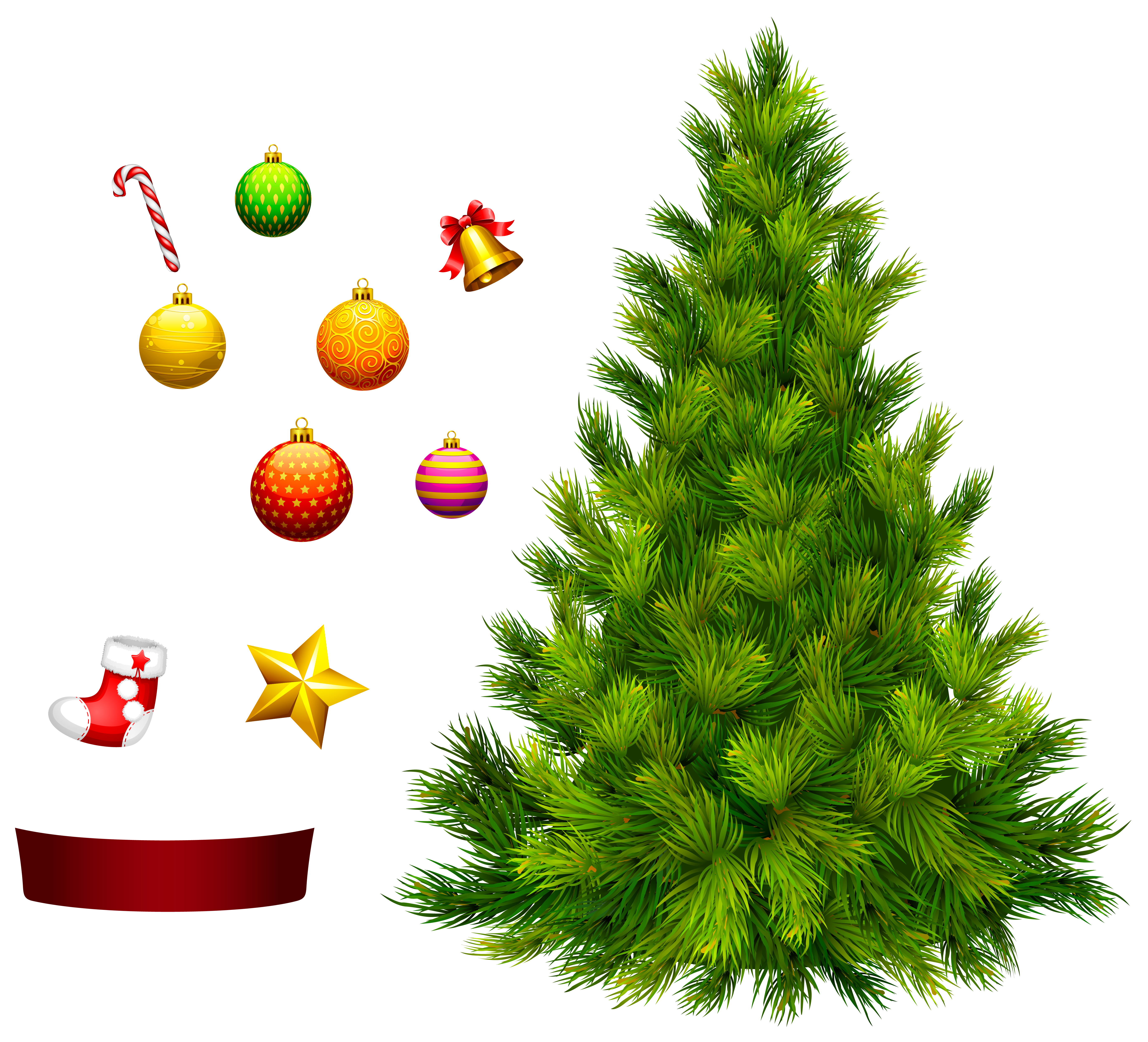 Xmas Tree for Decoration PNG Clipart  Gallery 