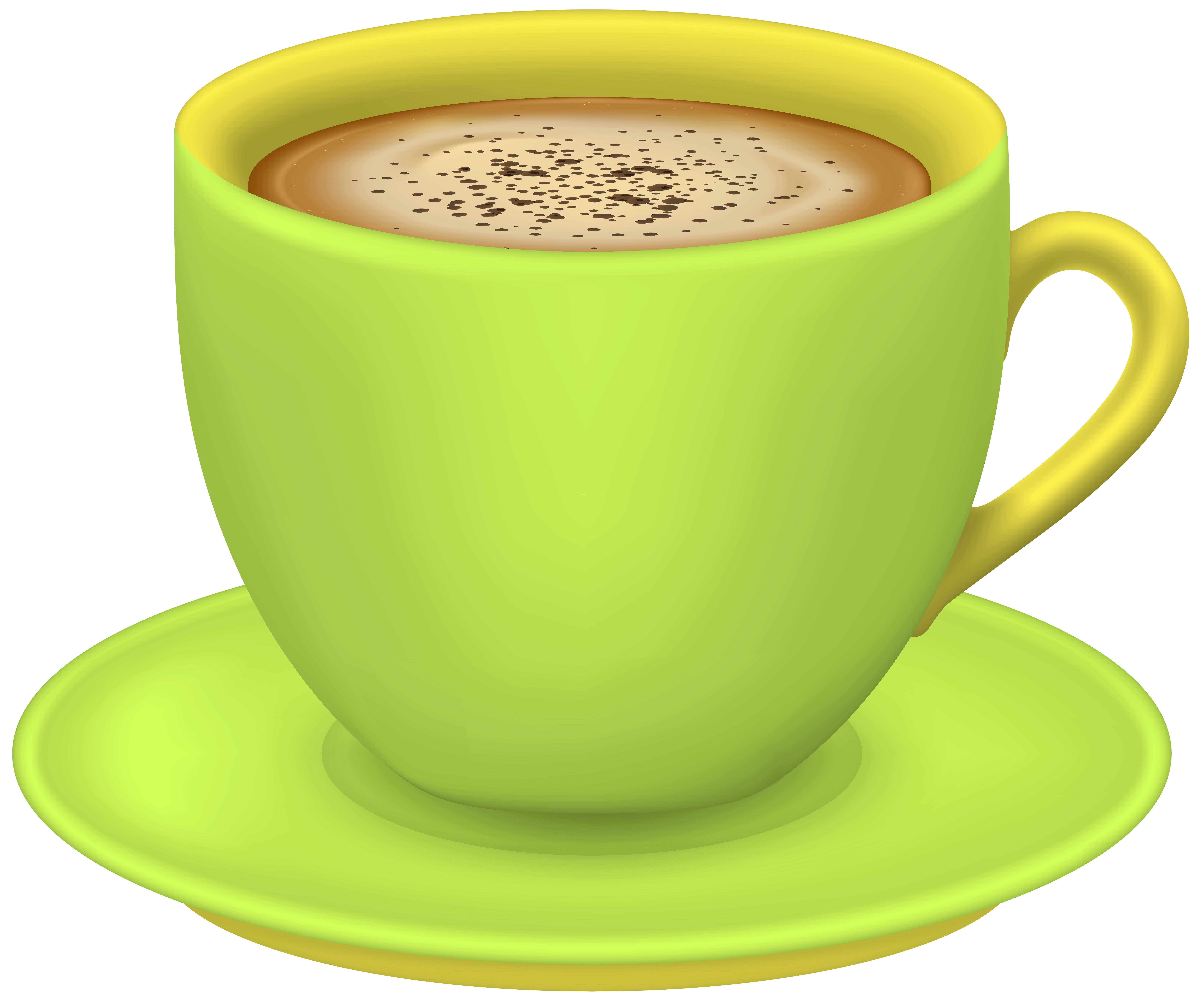 Green Yellow Cup of Coffee PNG Clipart​  Gallery Yopriceville -  High-Quality Free Images and Transparent PNG Clipart