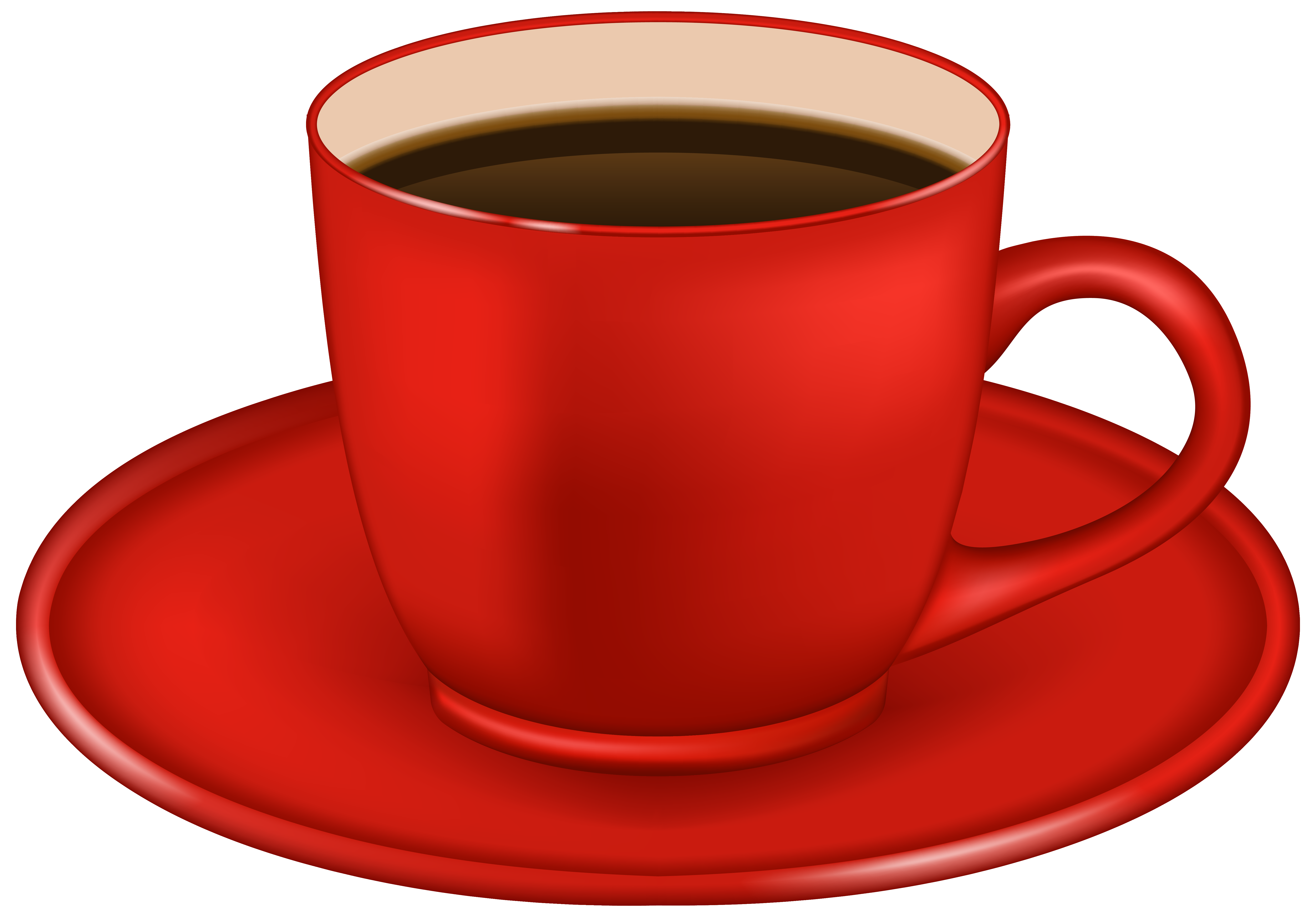 Red Coffee Cup PNG Clipart Image | Gallery Yopriceville - High-Quality